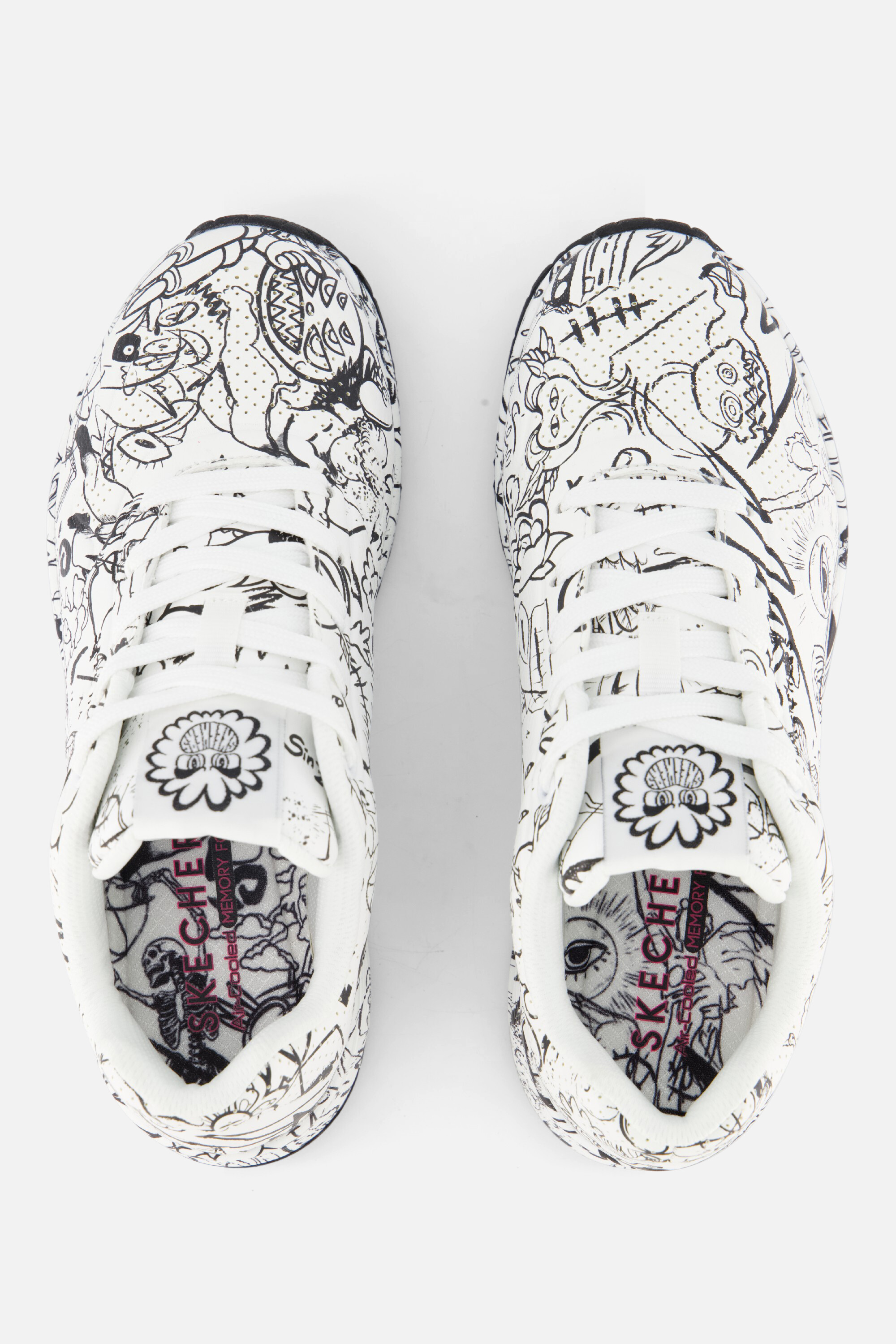 Skechers Uno Process Sketch Sneakers wit afbeelding 2