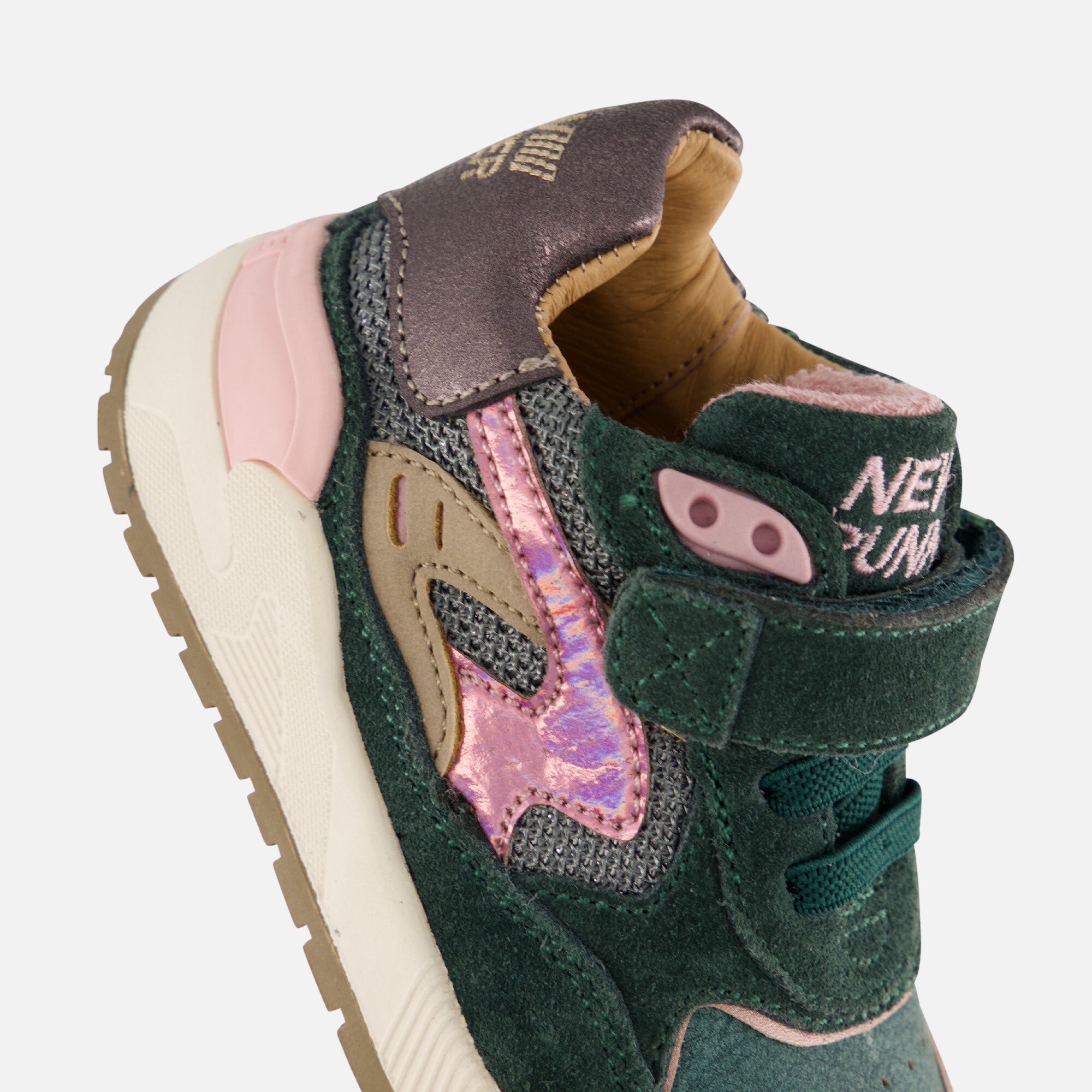 Shoesme Trainer Sneakers groen Leer afbeelding 4