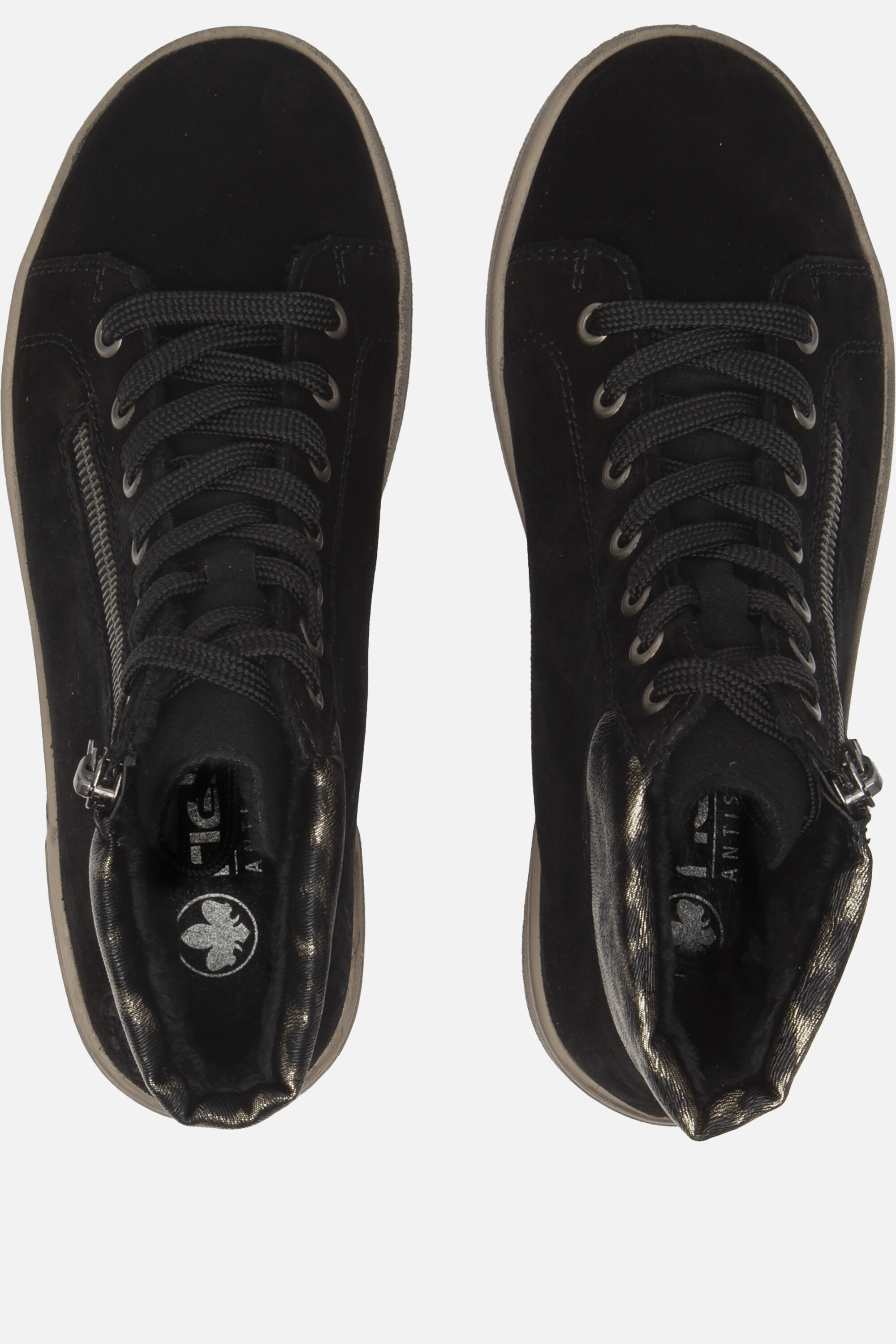 Rieker Veterboots zwart Suede afbeelding 2
