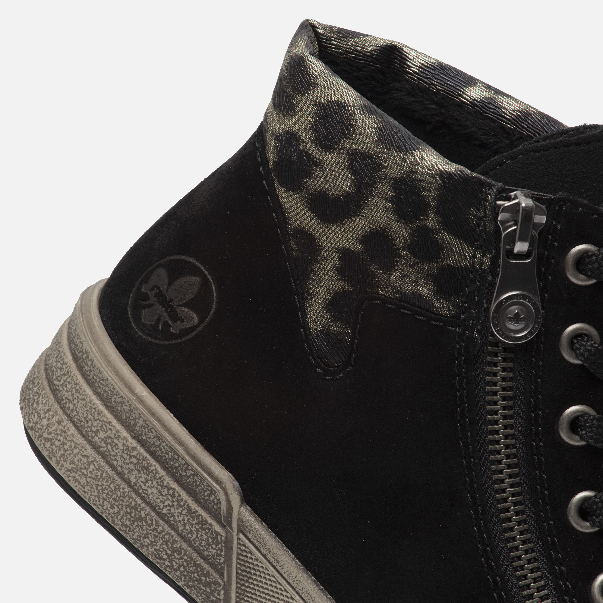 Rieker Veterboots zwart Suede afbeelding 4