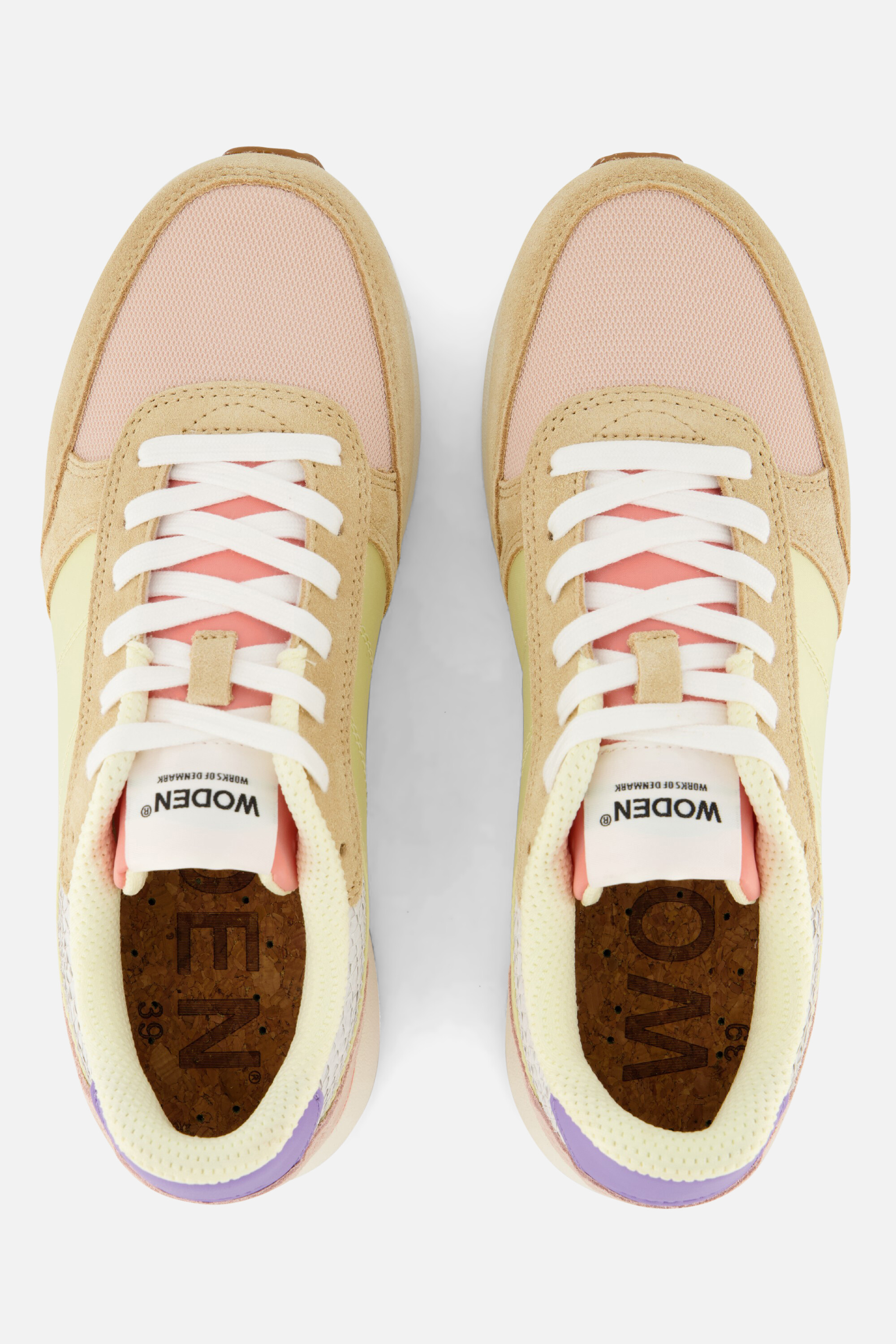 Woden Ronja Powder Sneakers beige Leer afbeelding 3
