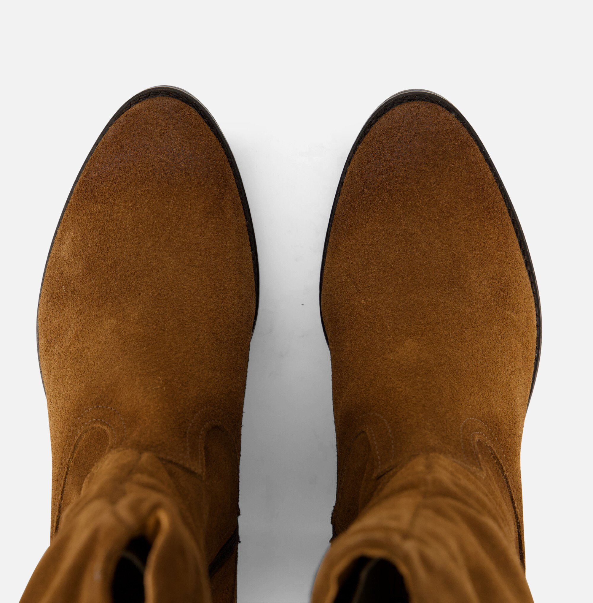 Aqa Hoge laarzen cognac Suede afbeelding 2