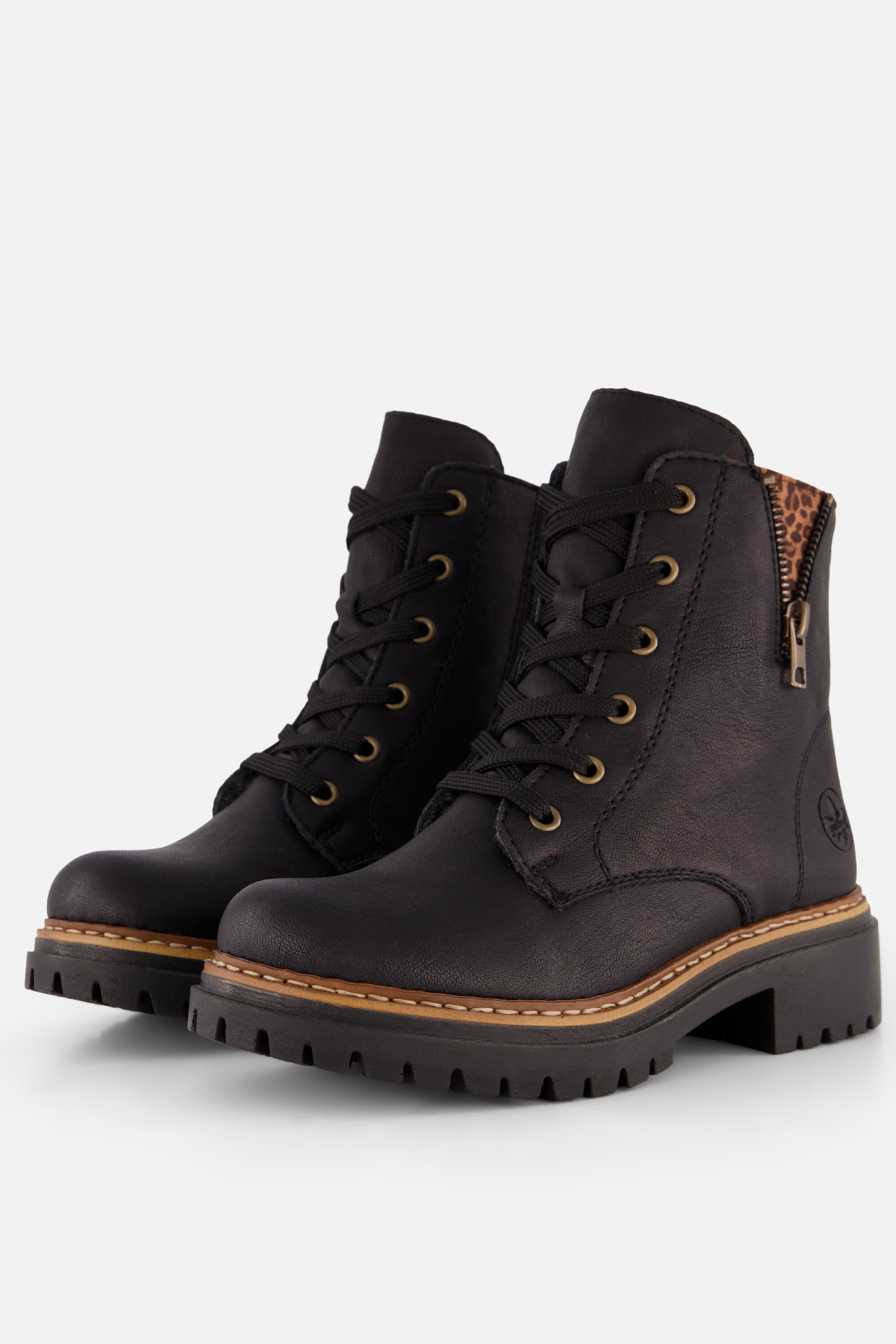 Rieker Rieker Veterboots zwart