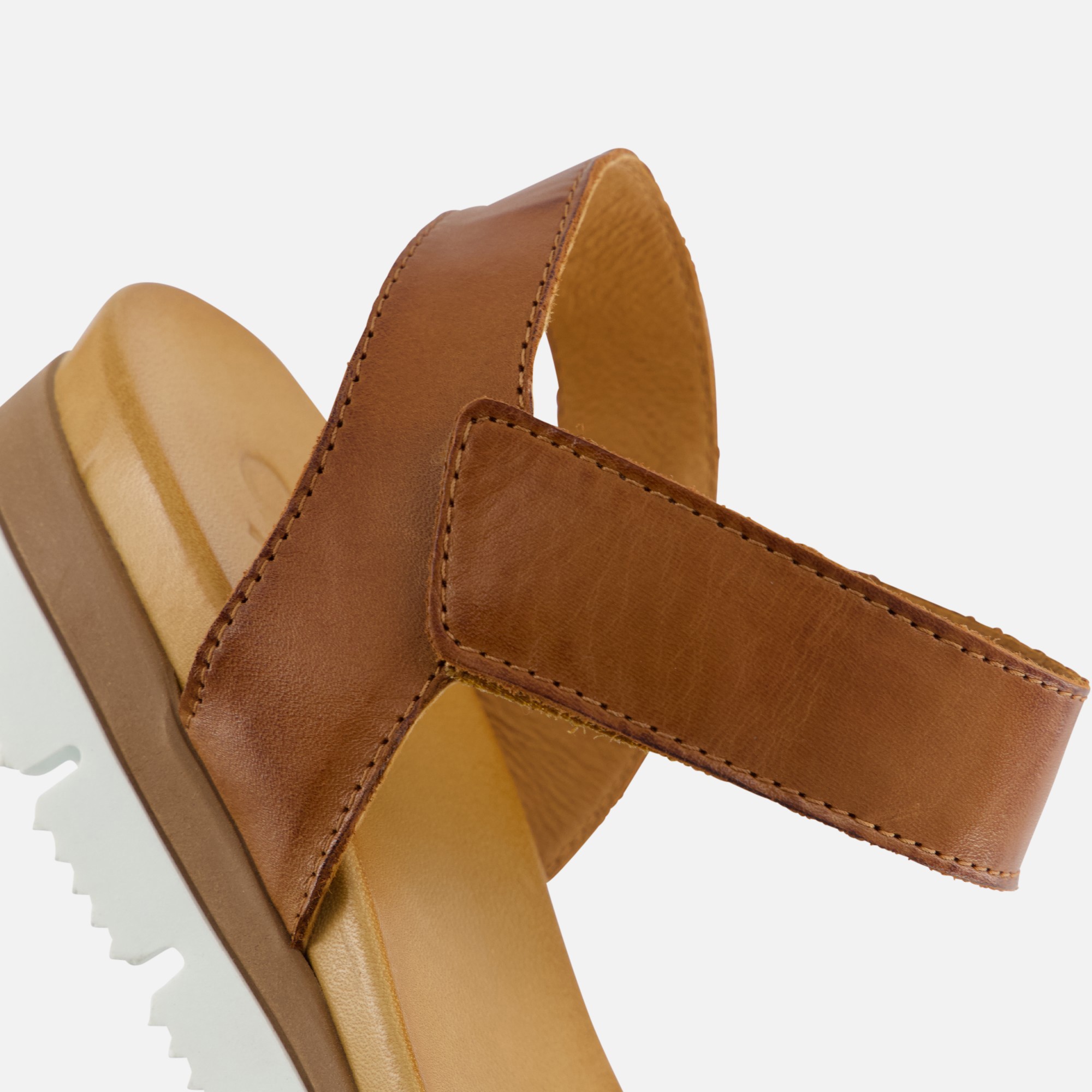 Aqa Sandalen cognac Leer afbeelding 4