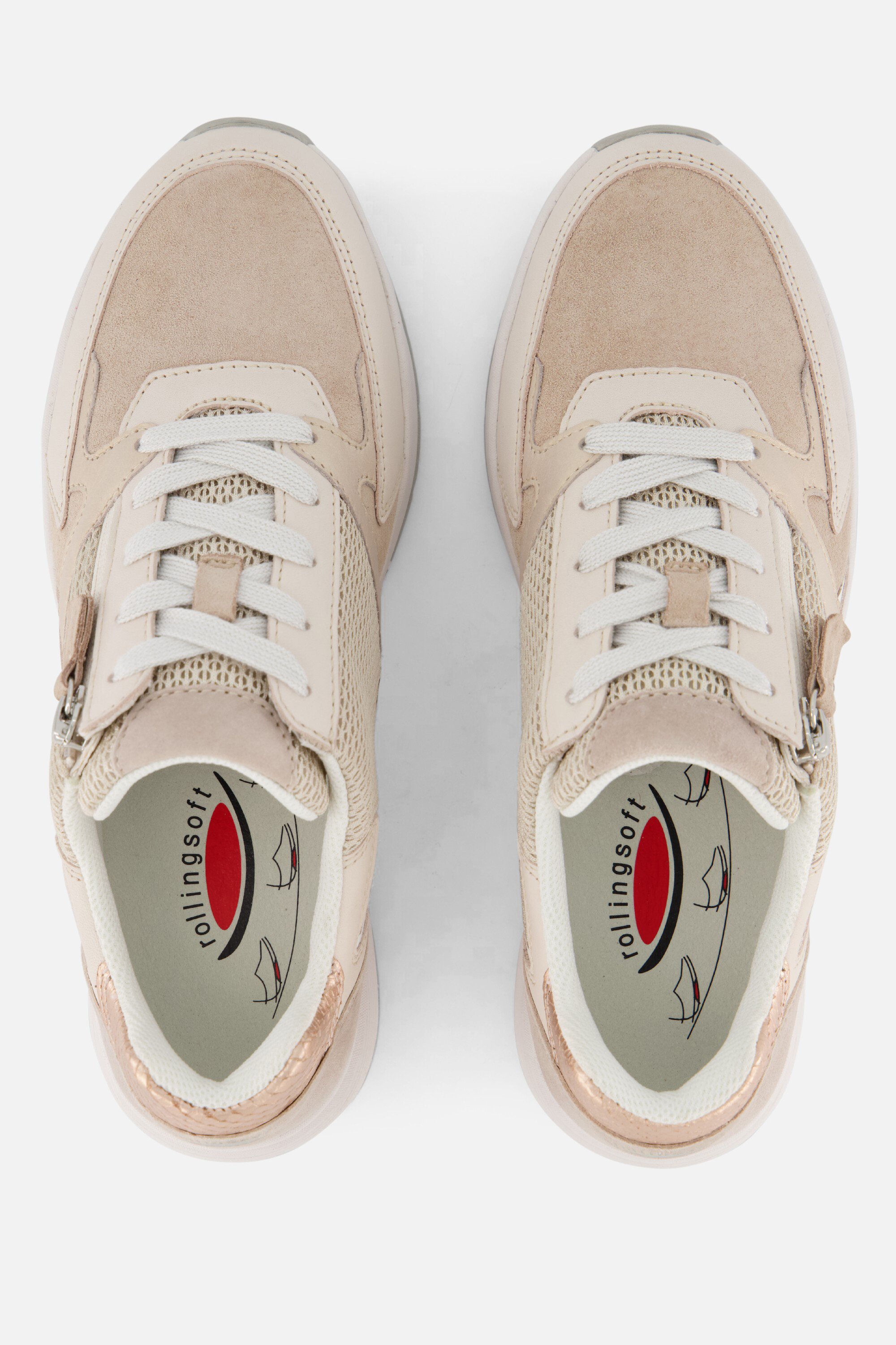 Gabor Rollingsoft Sneakers beige Nubuck afbeelding 3
