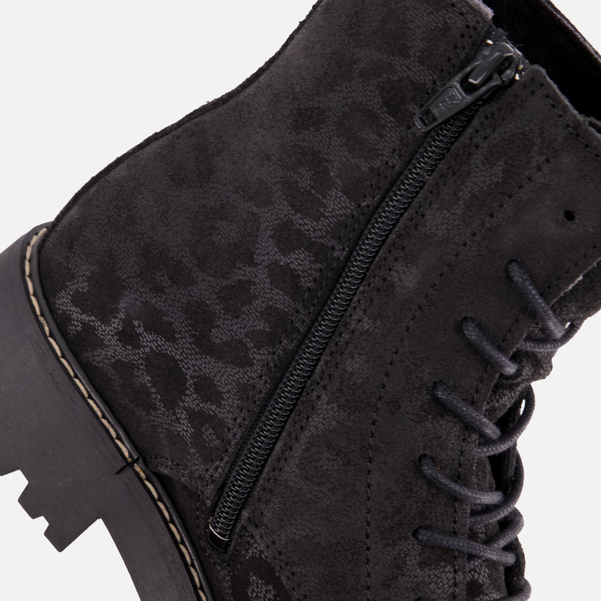 Cellini Leopard Veterboots zwart Suede afbeelding 3