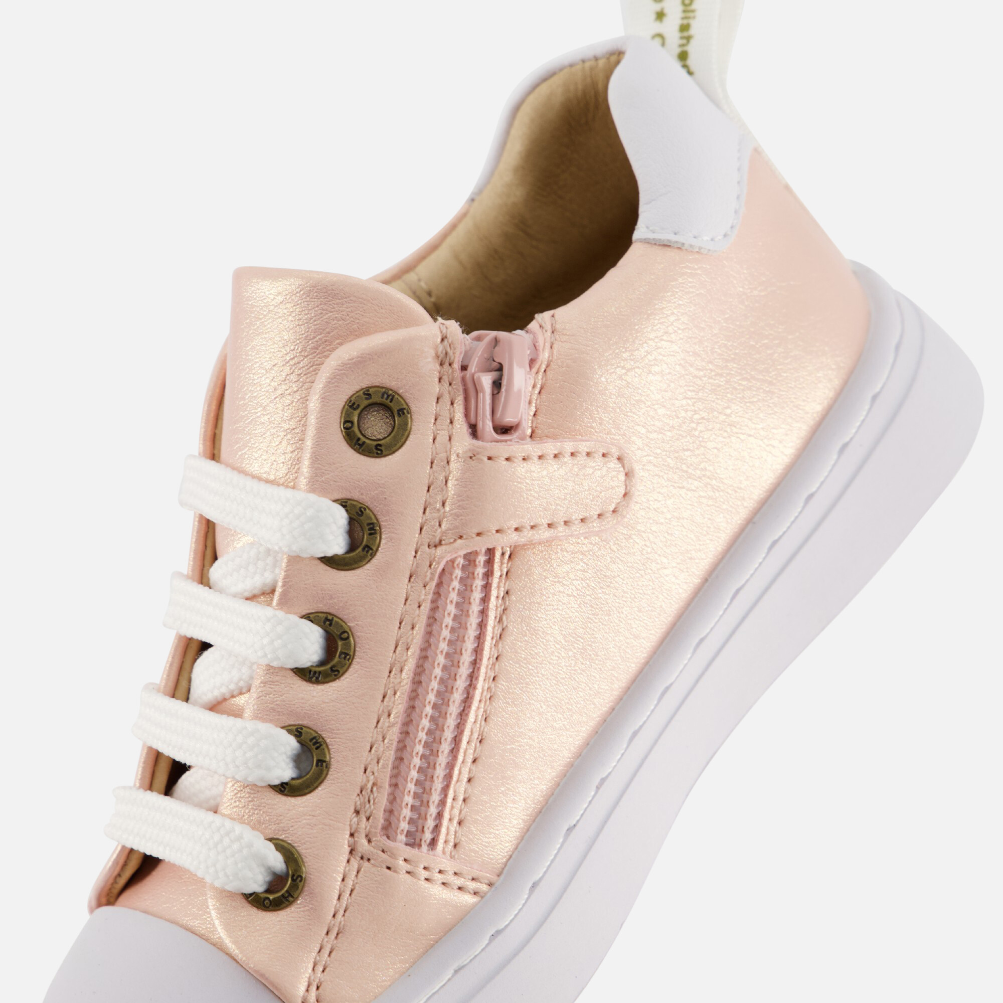 Shoesme Sneakers metallic roze Leer afbeelding 4