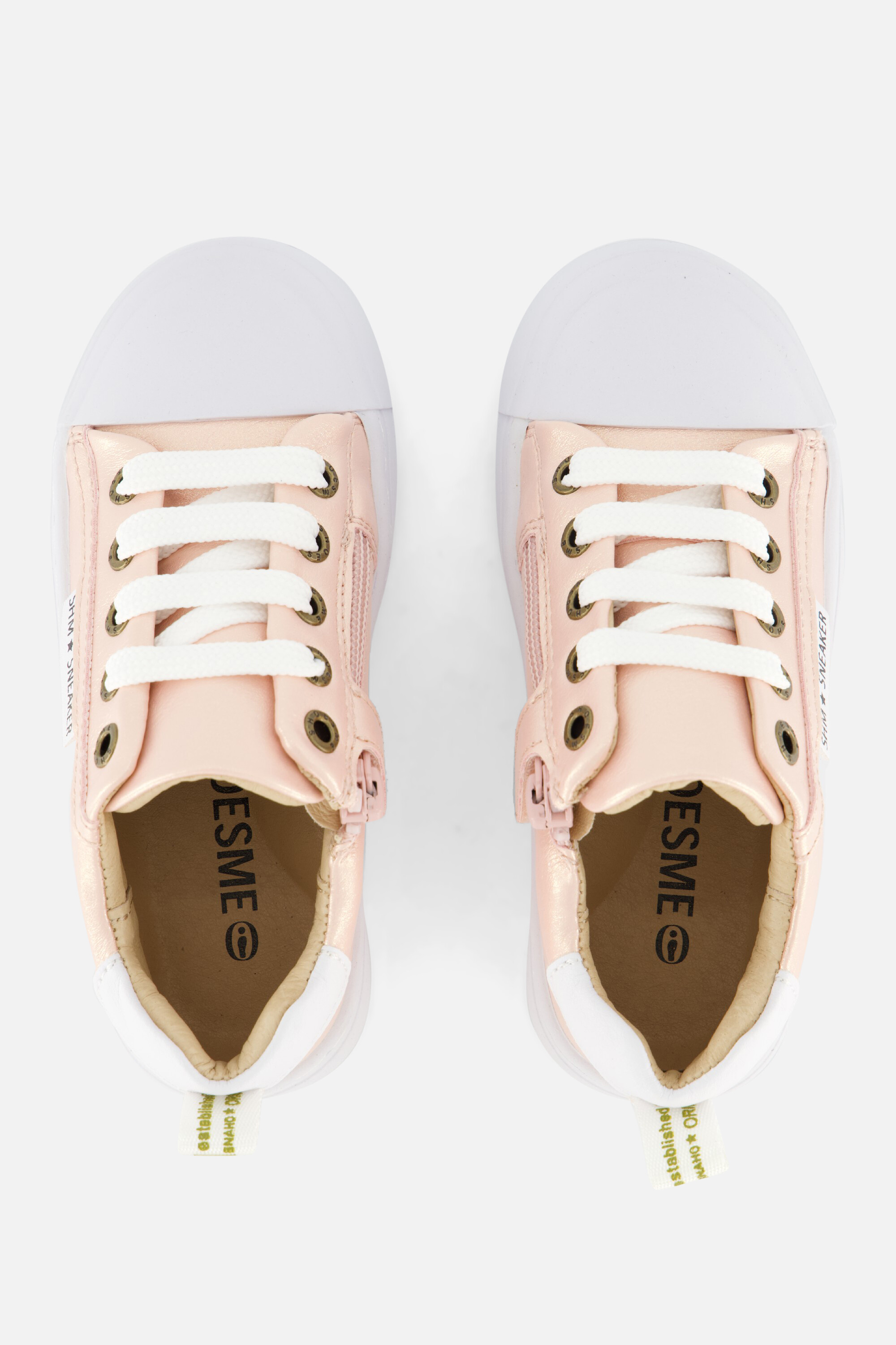 Shoesme Sneakers metallic roze Leer afbeelding 2