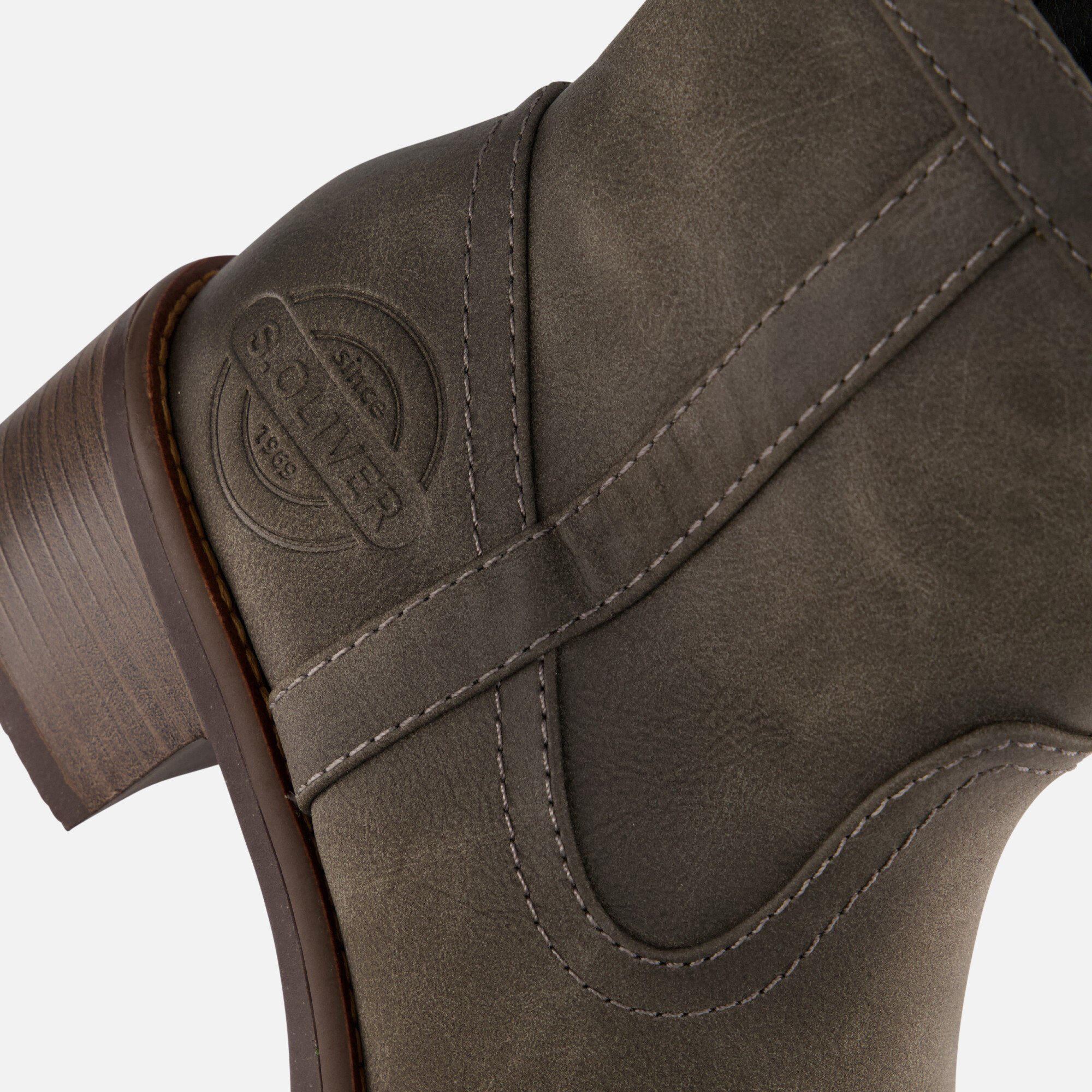 S.Oliver vegan Enkellaarsjes taupe Synthetisch afbeelding 4