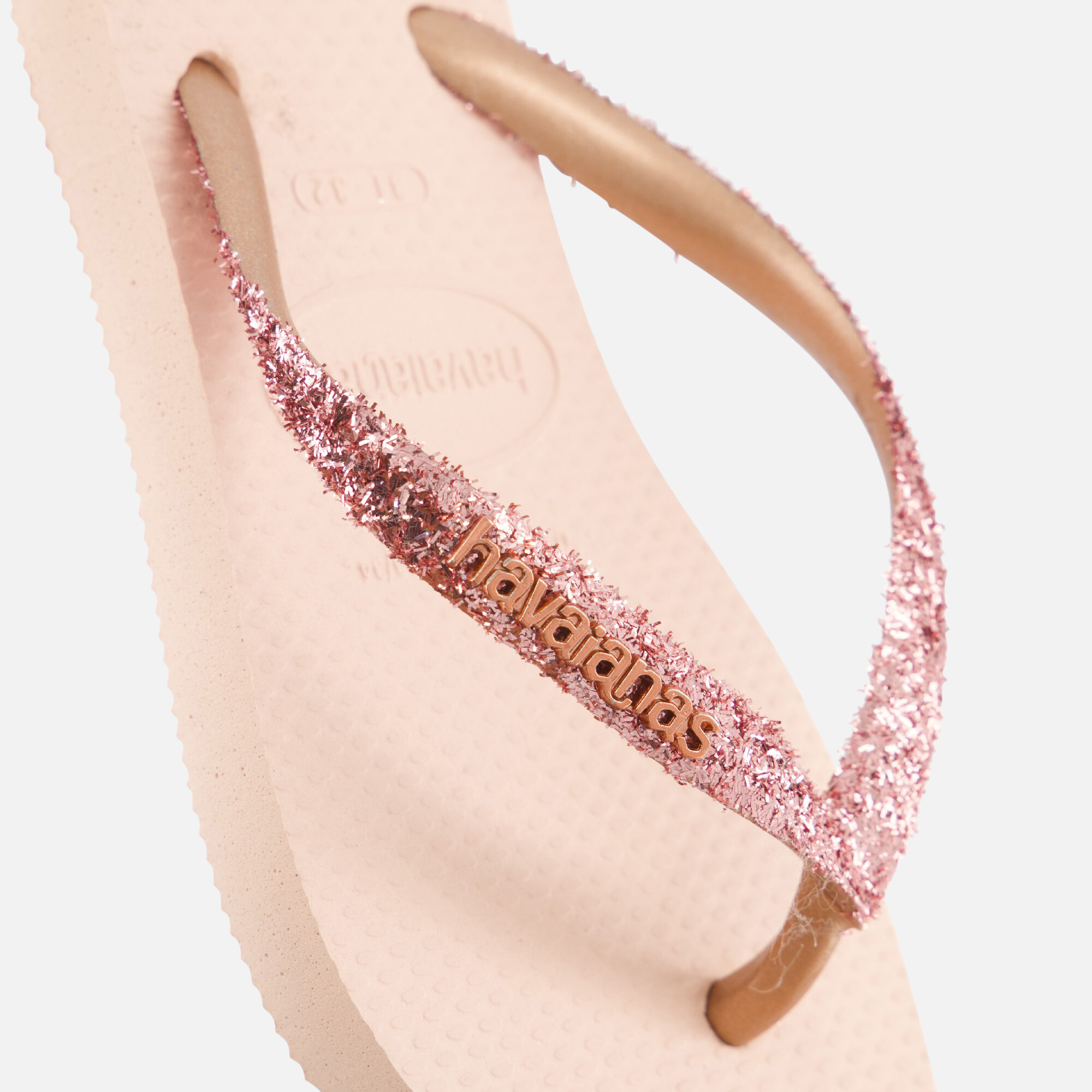Havaianas Slim Glitter II Slippers roze Rubber afbeelding 3