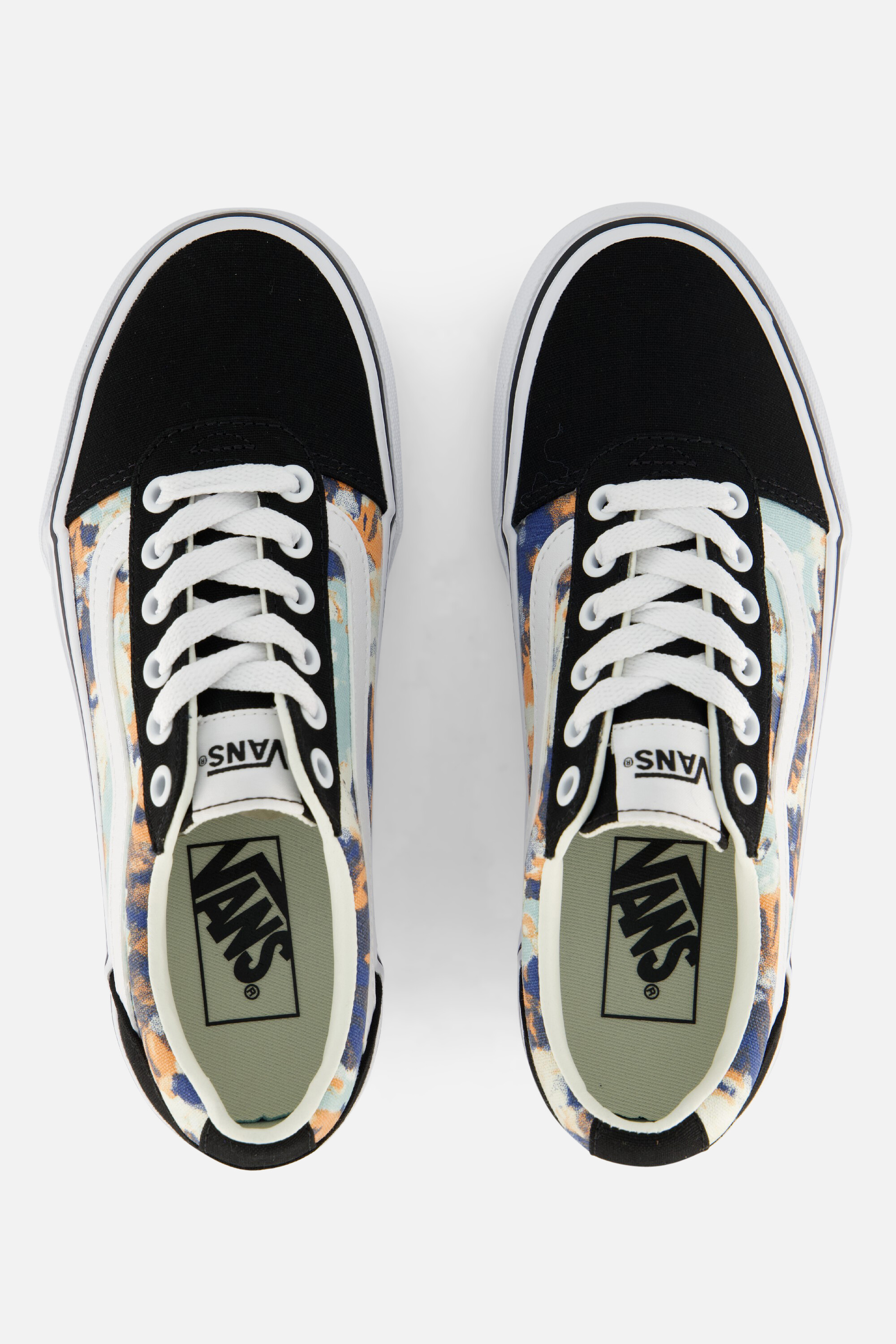 Vans Ward Stripe Floral Sneakers zwart Canvas afbeelding 2