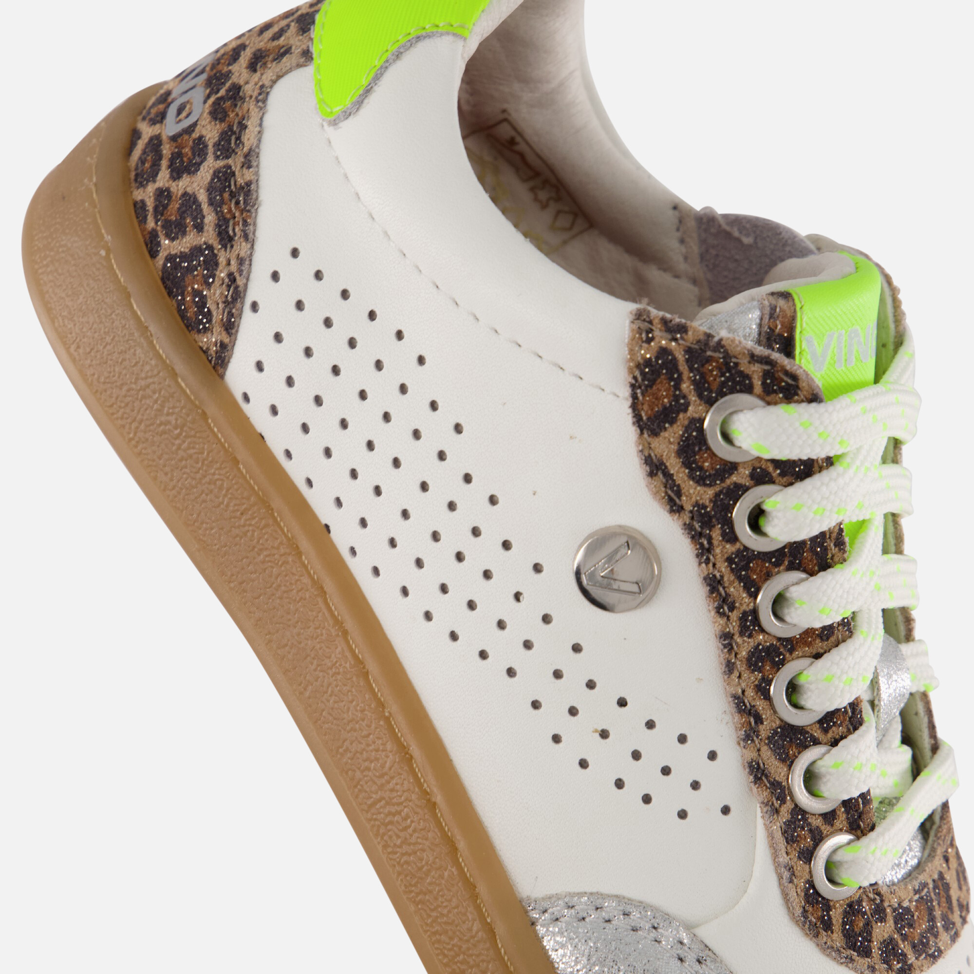 Vingino Animal Sneakers zilver Leer afbeelding 4