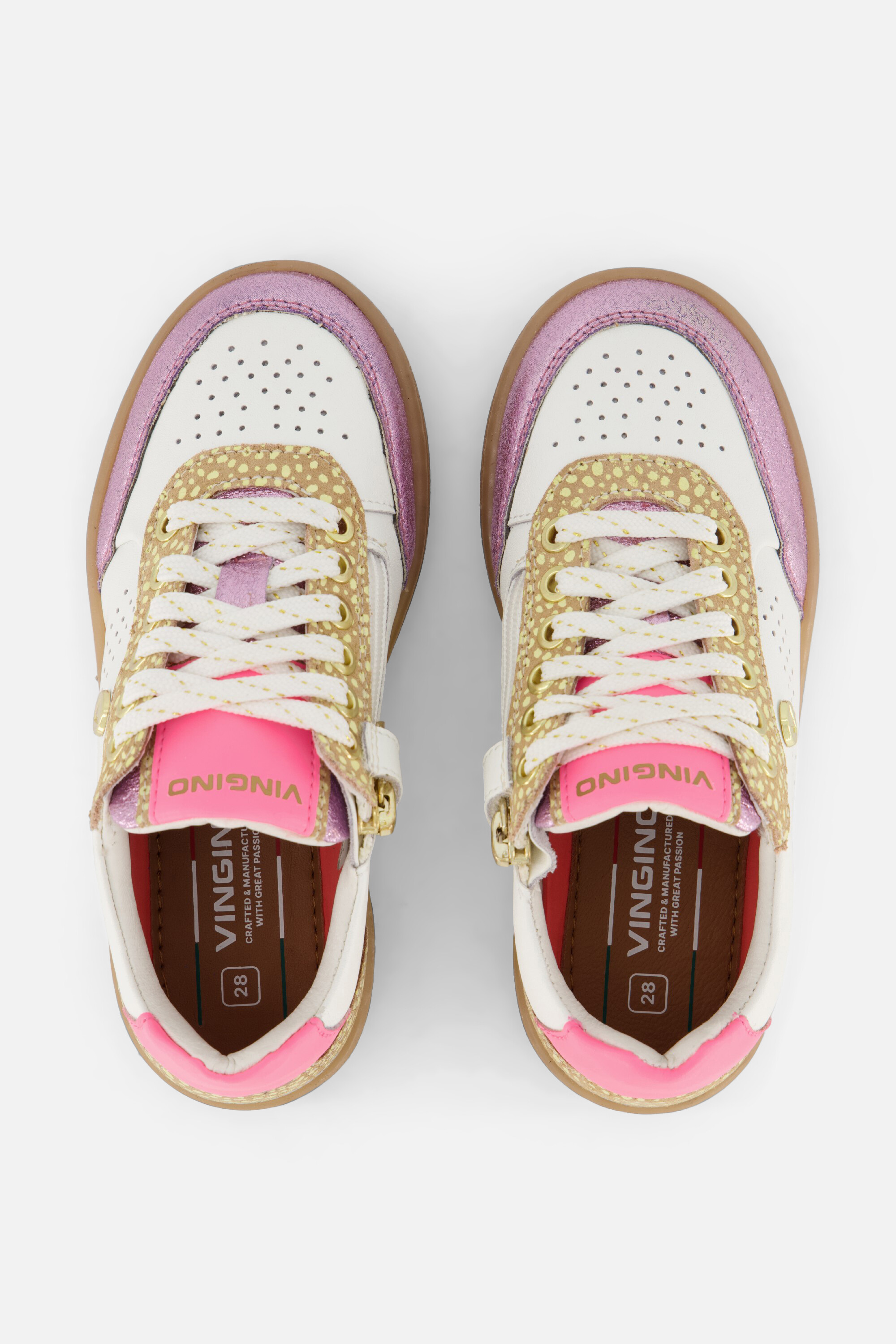 Vingino Sneakers roze Leer afbeelding 2