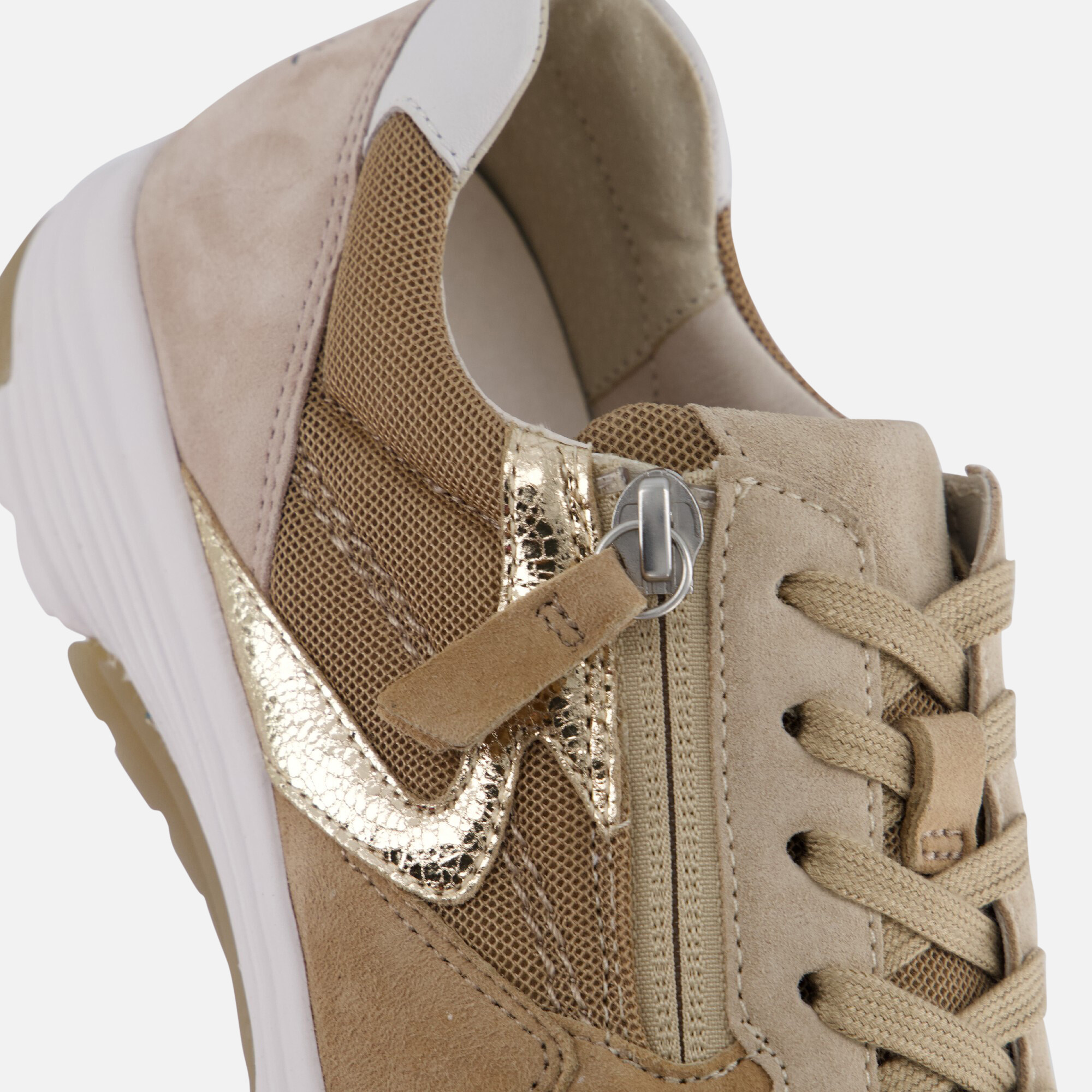 Gabor Rollingsoft Sneakers beige Suede afbeelding 4