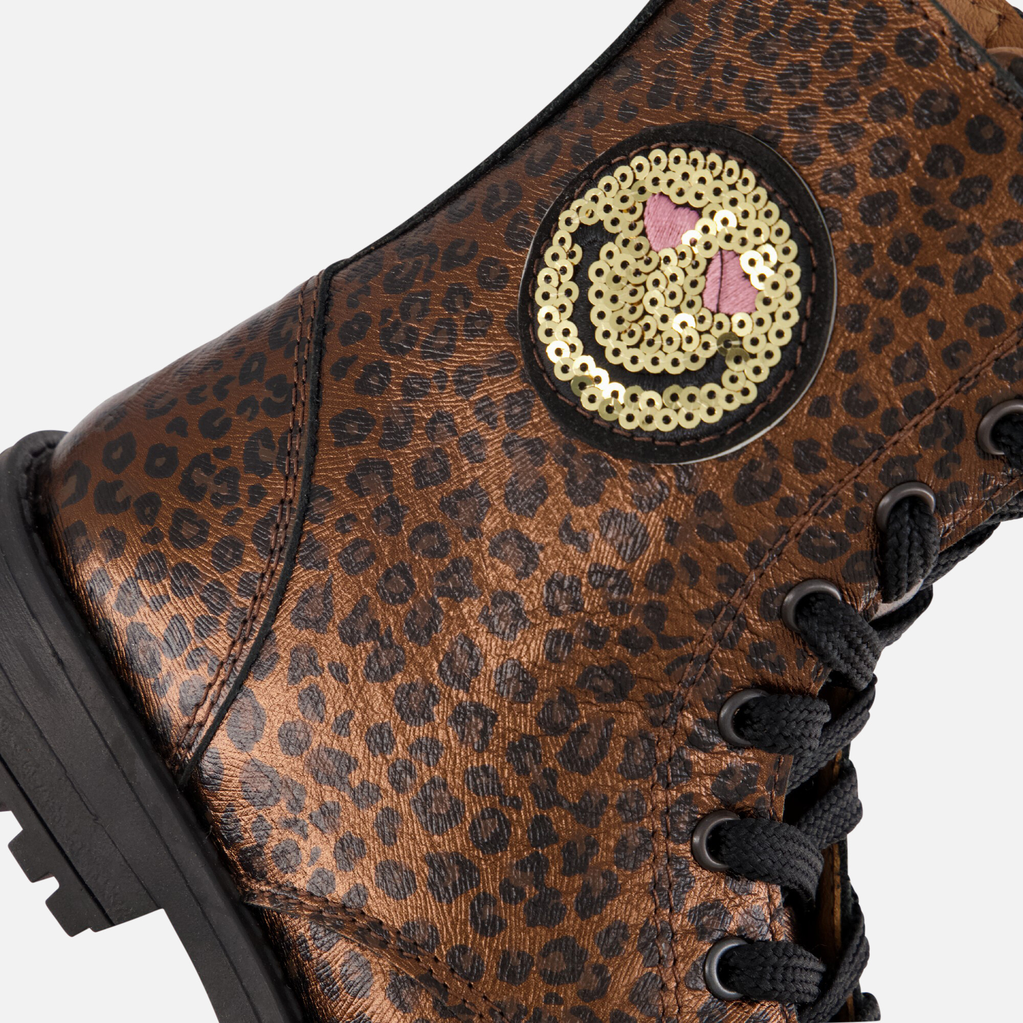 Develab Leopard Veterboots bruin Leer afbeelding 4
