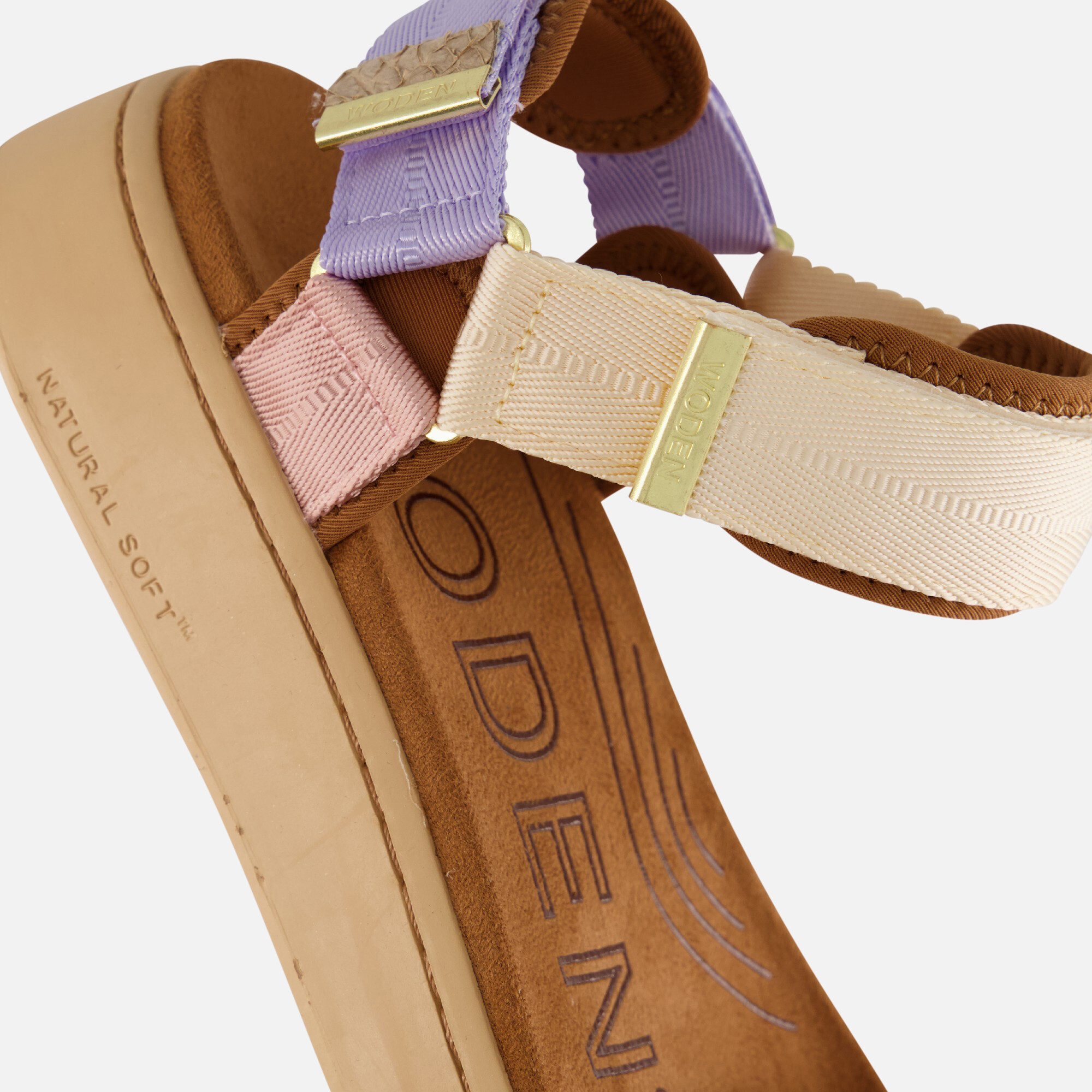 Woden Line LIte Sandalen roze Textiel afbeelding 3