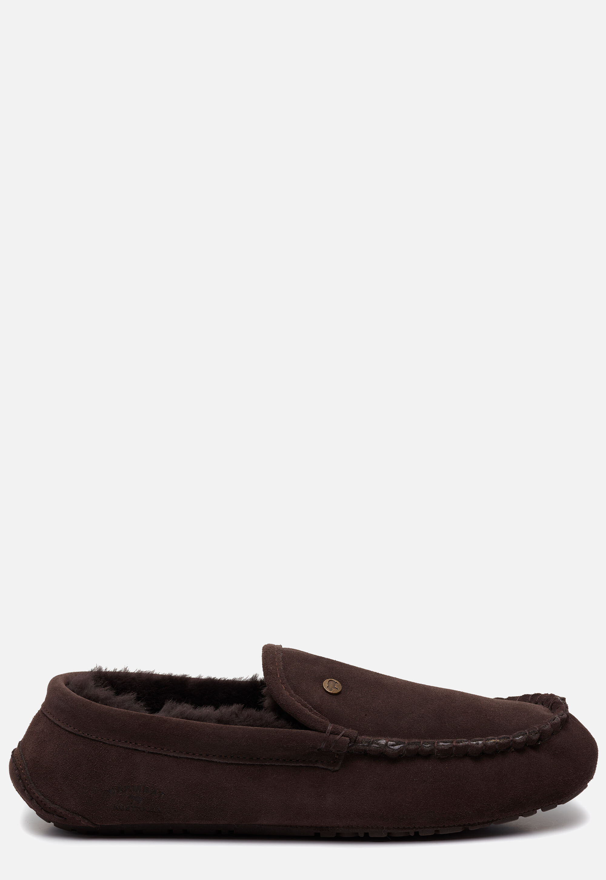 Warmbat Pantoffels donkerbruin Suede afbeelding 3