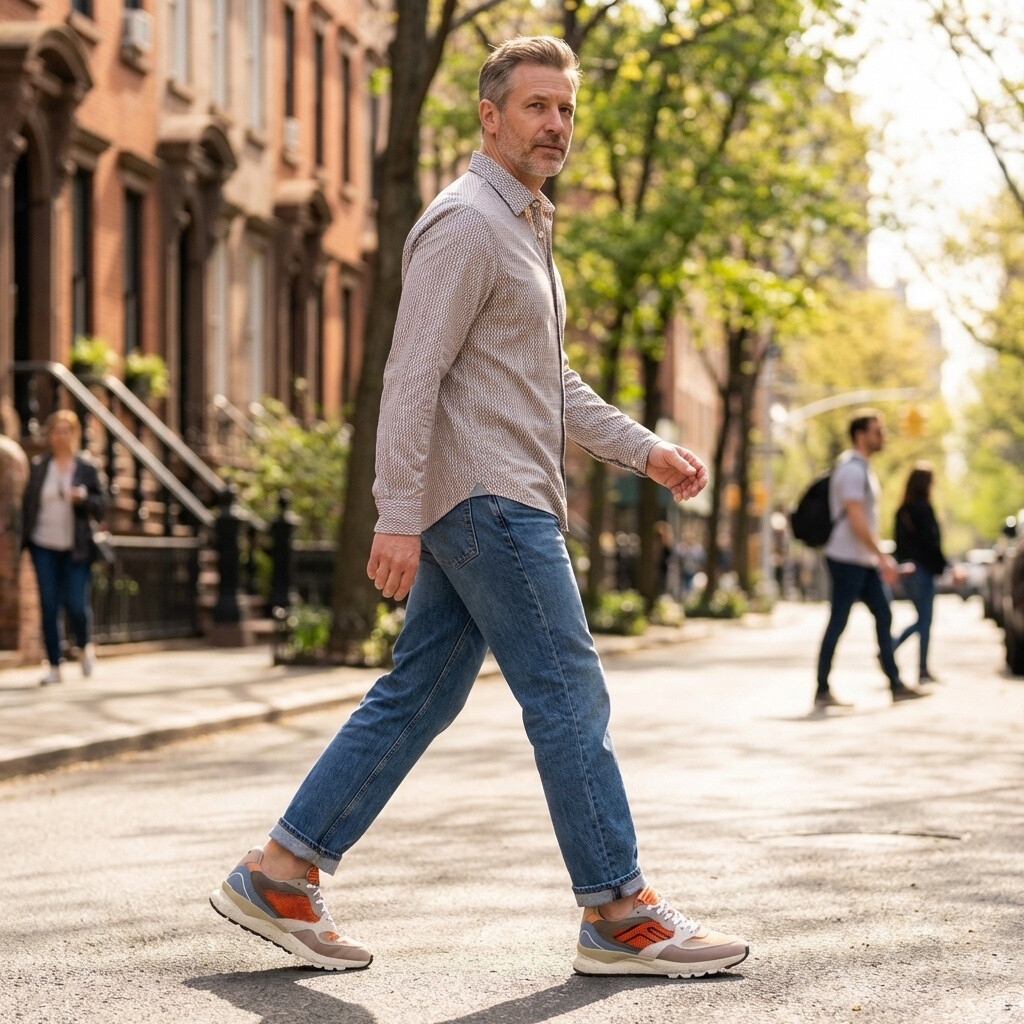Floris van Bommel Floris van Bommel De Treener Sneakers oranje Suéde