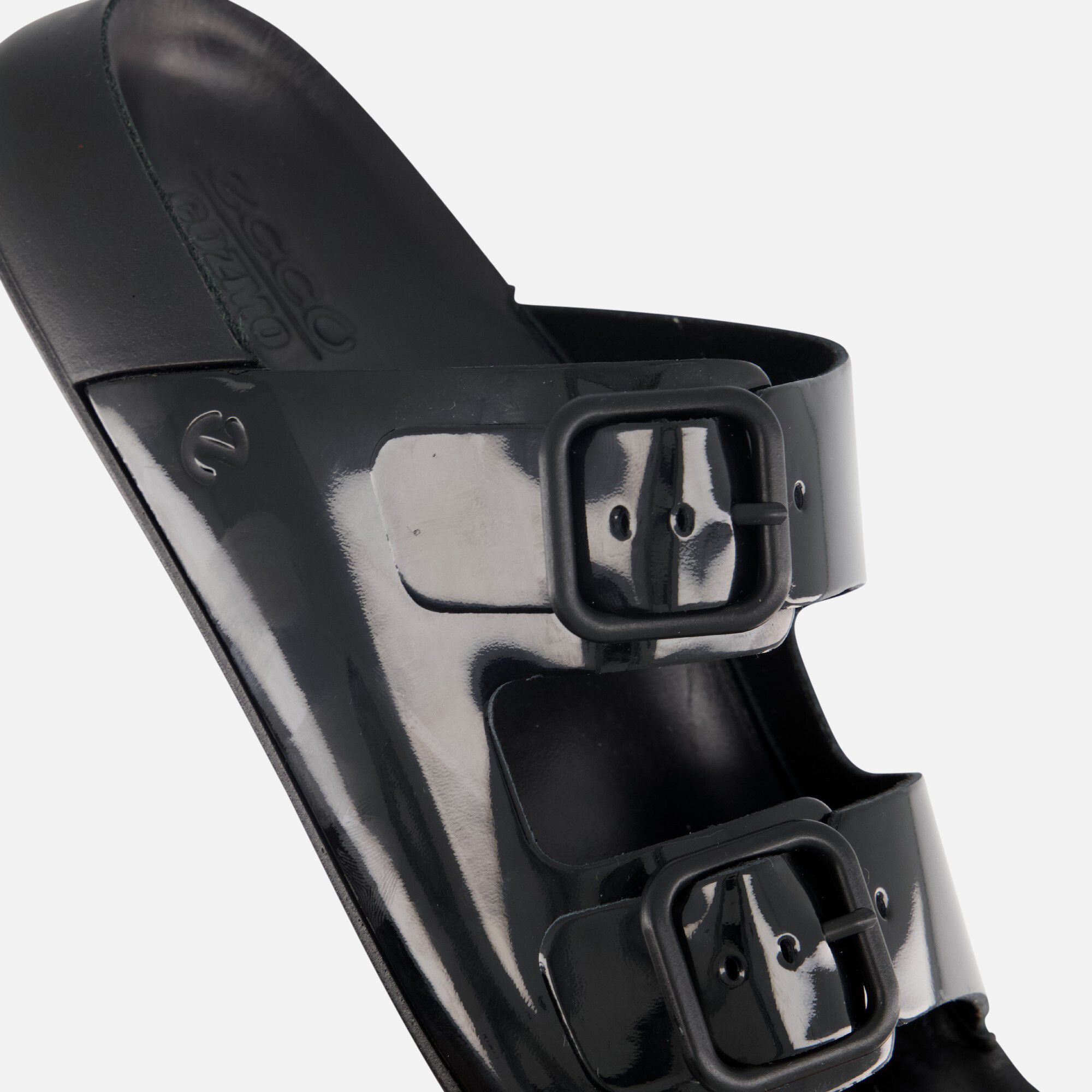 Ecco Cozmo Slippers zwart Leer afbeelding 3