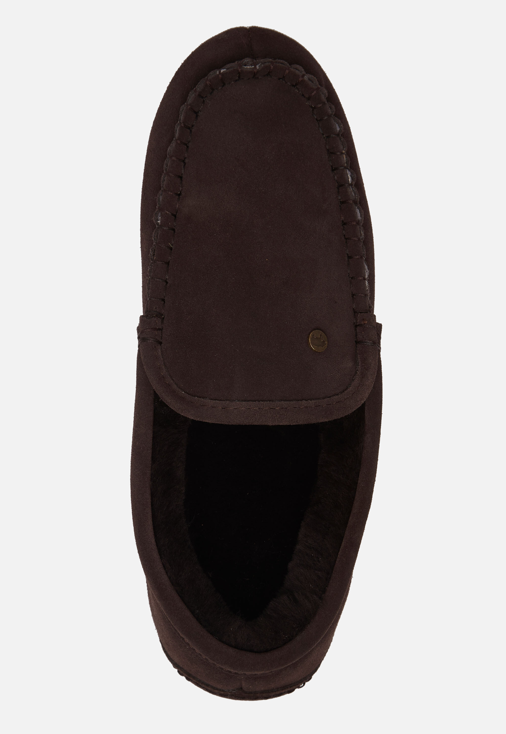 Warmbat Pantoffels donkerbruin Suede afbeelding 2