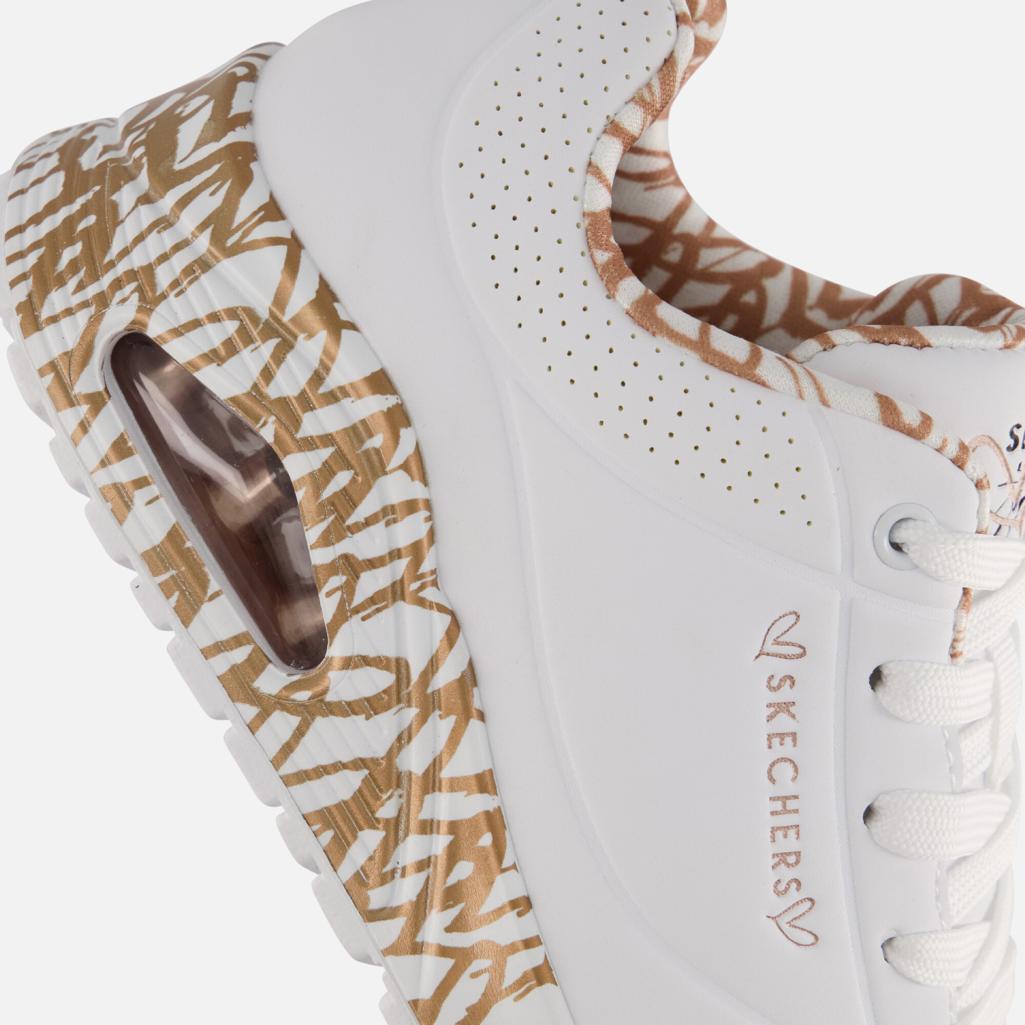 Skechers Uno Love Sneakers wit Synthetisch afbeelding 4