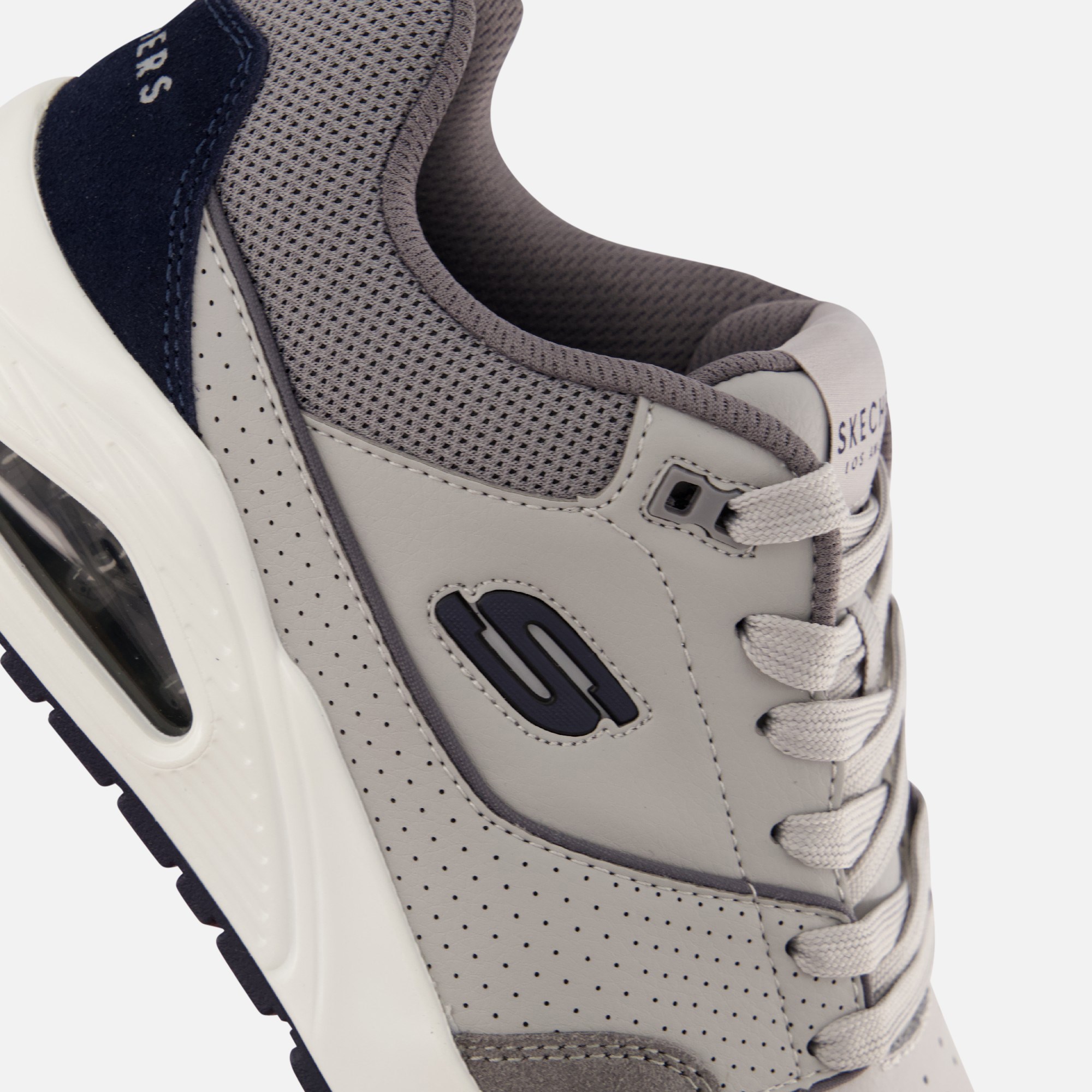 Skechers Uno Retro One Sneakers grijs Leer afbeelding 4