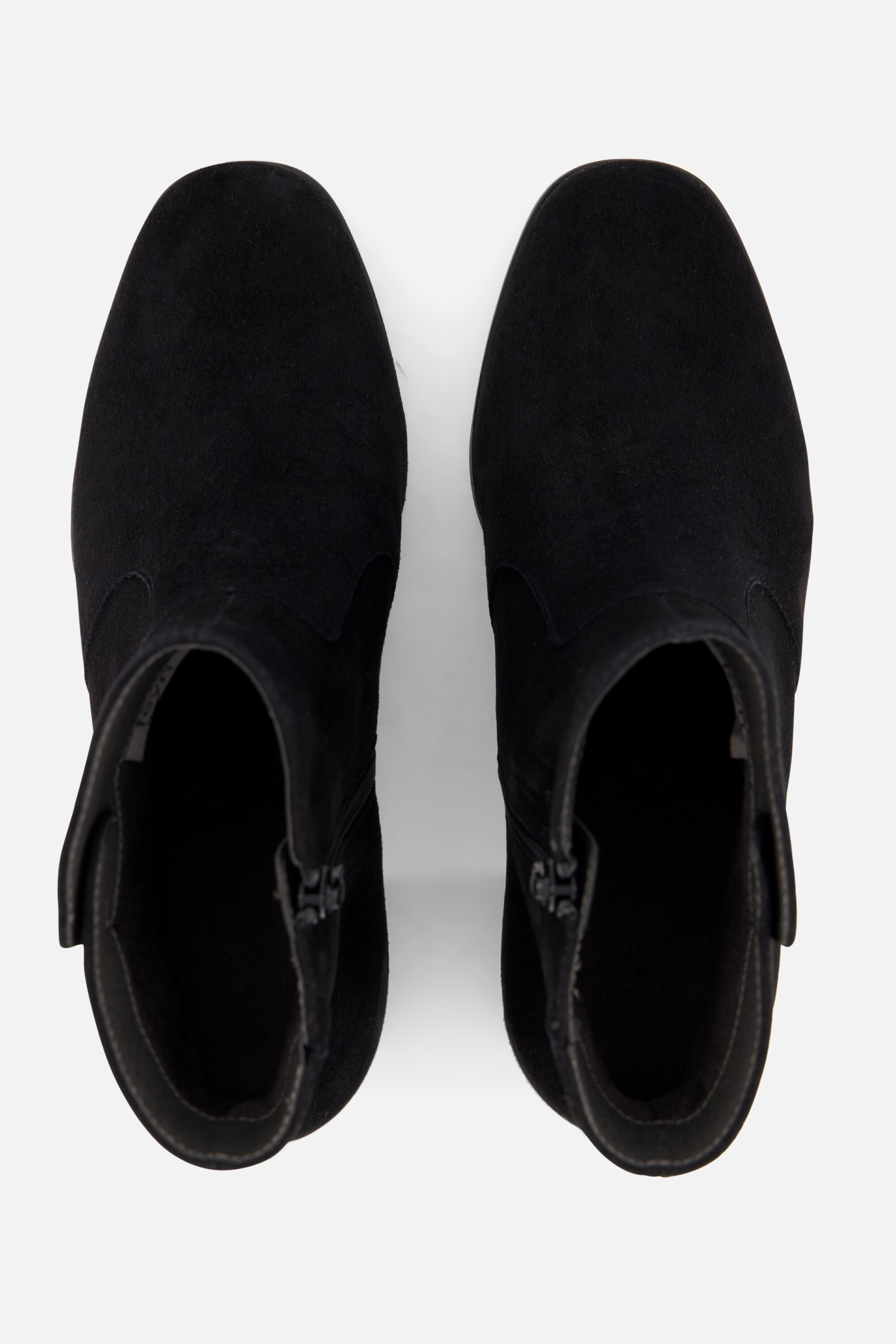 Feyn Enkellaarsjes zwart Suede afbeelding 2