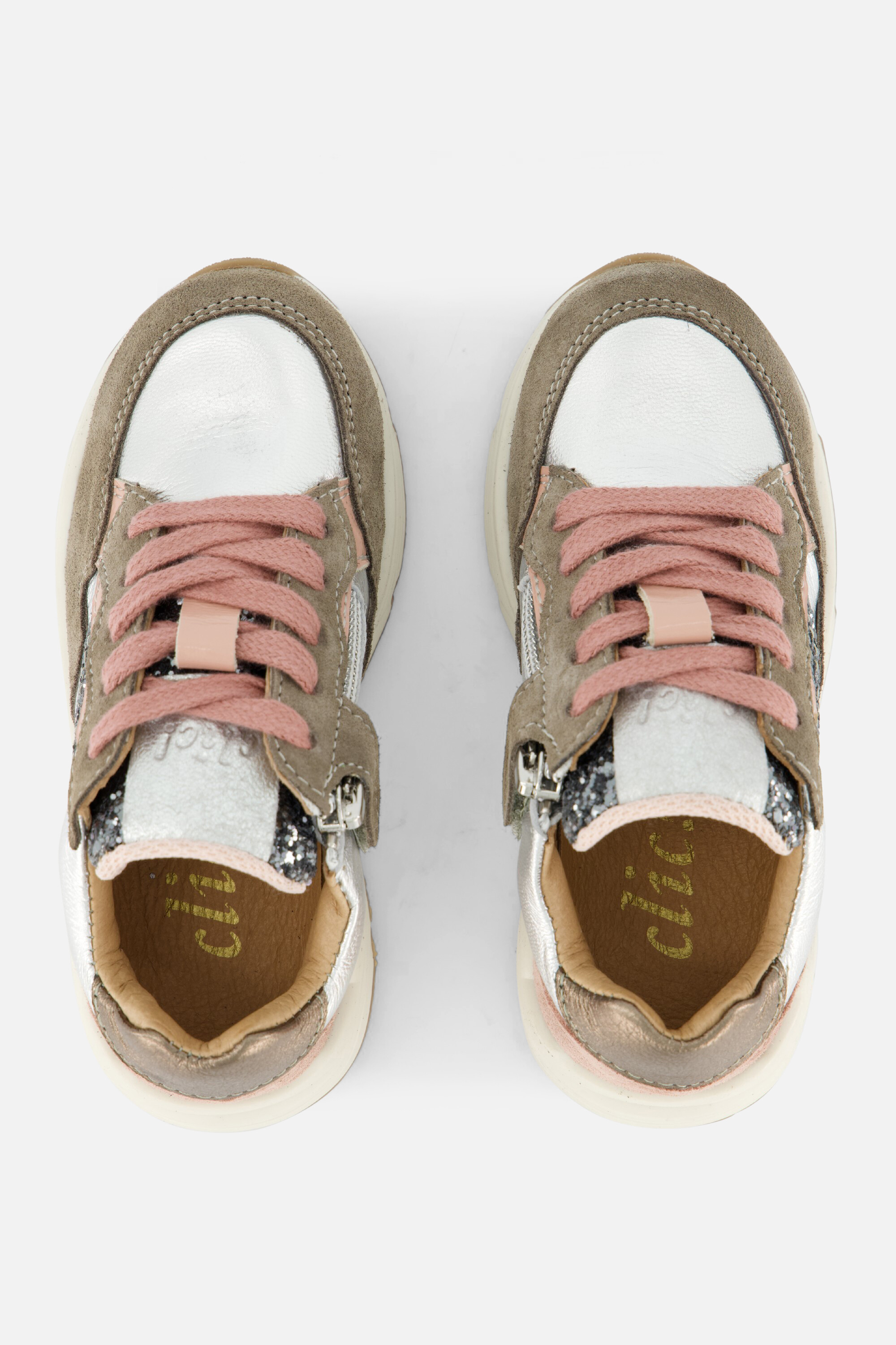 Clic! Sneakers paars Leer afbeelding 2