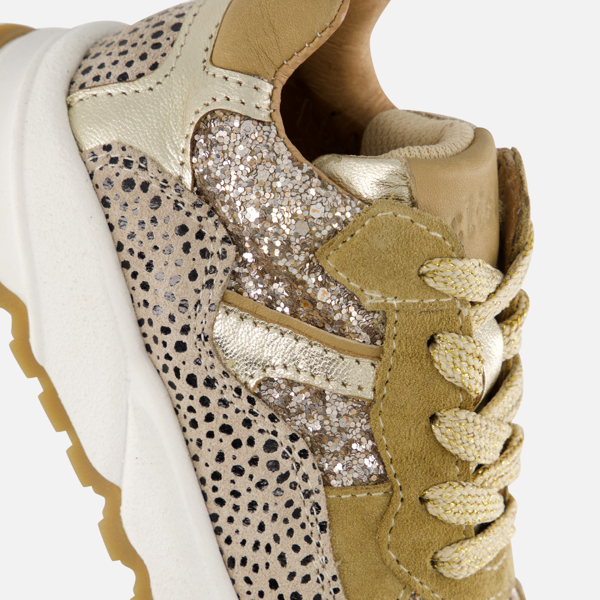 Clic! Sneakers beige Leer afbeelding 4