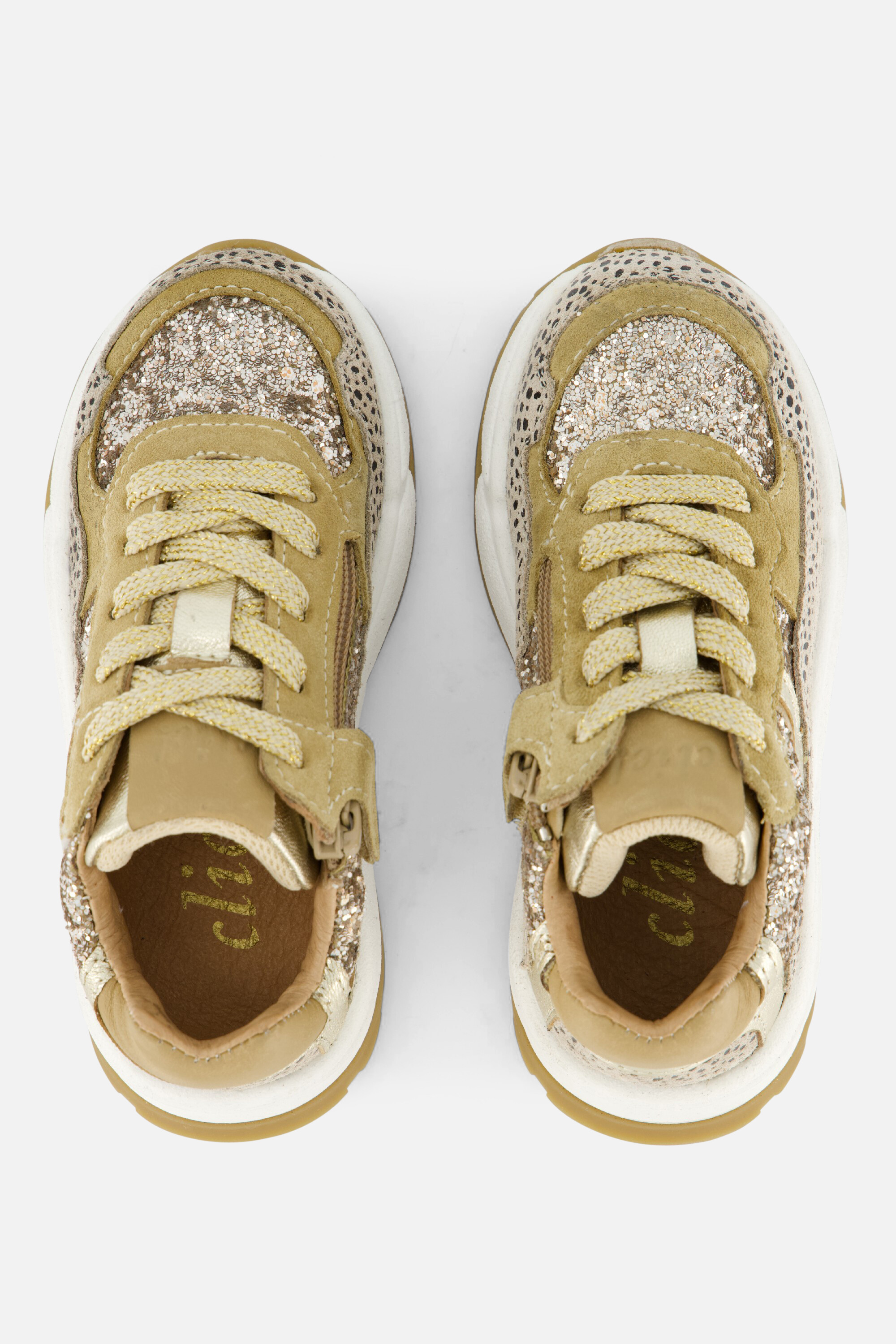 Clic! Sneakers beige Leer afbeelding 2