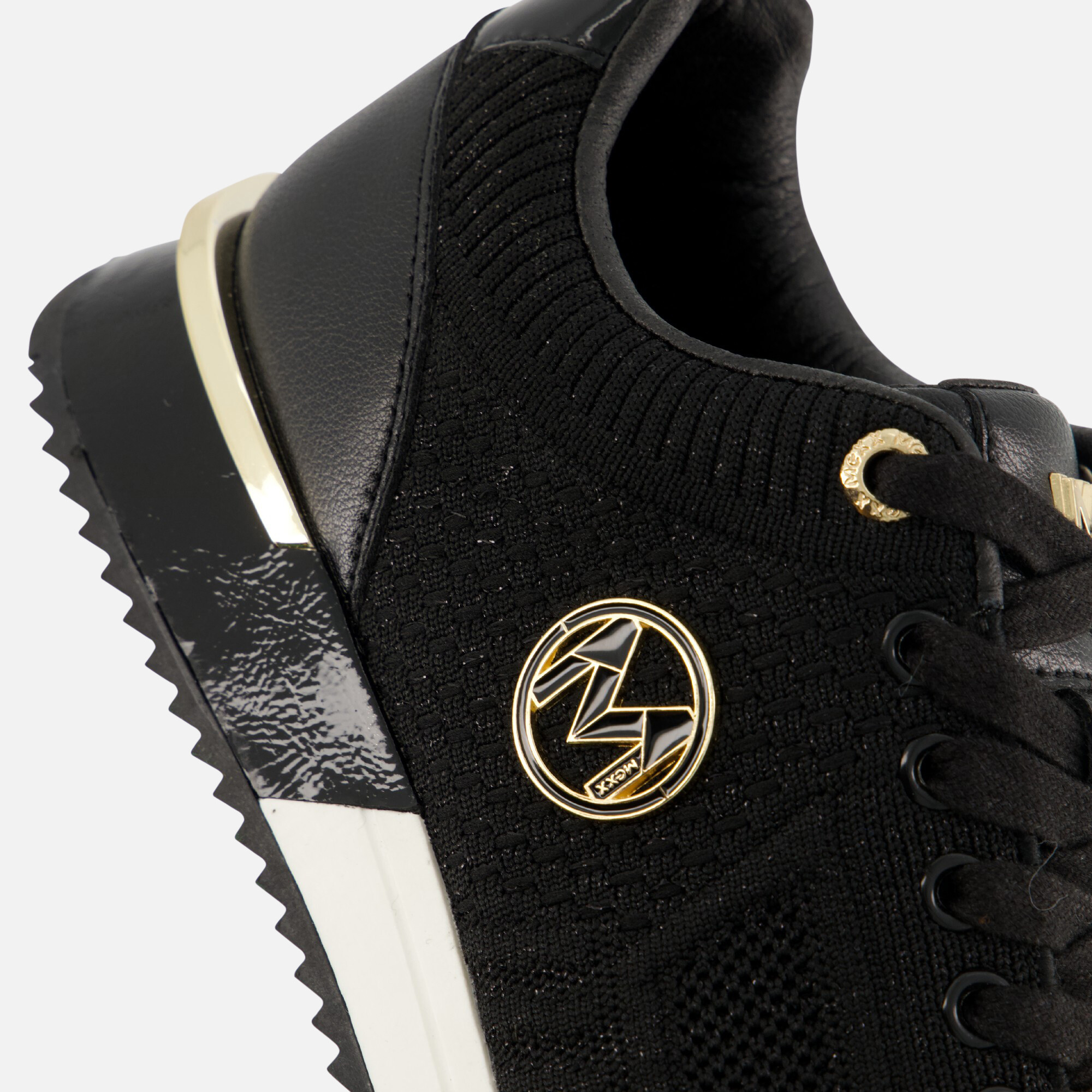 Mexx Gitte Glitter Sneakers zwart Pu afbeelding 4