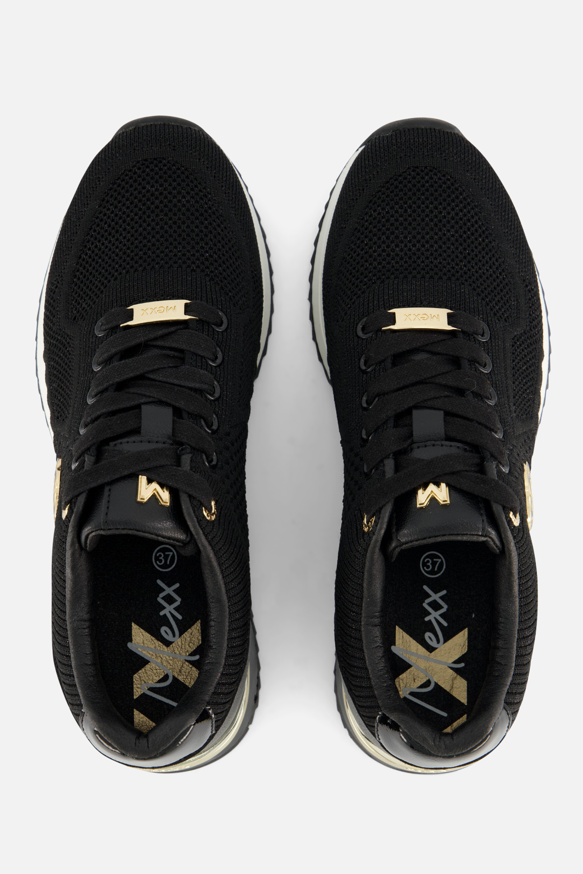Mexx Gitte Glitter Sneakers zwart Pu afbeelding 2