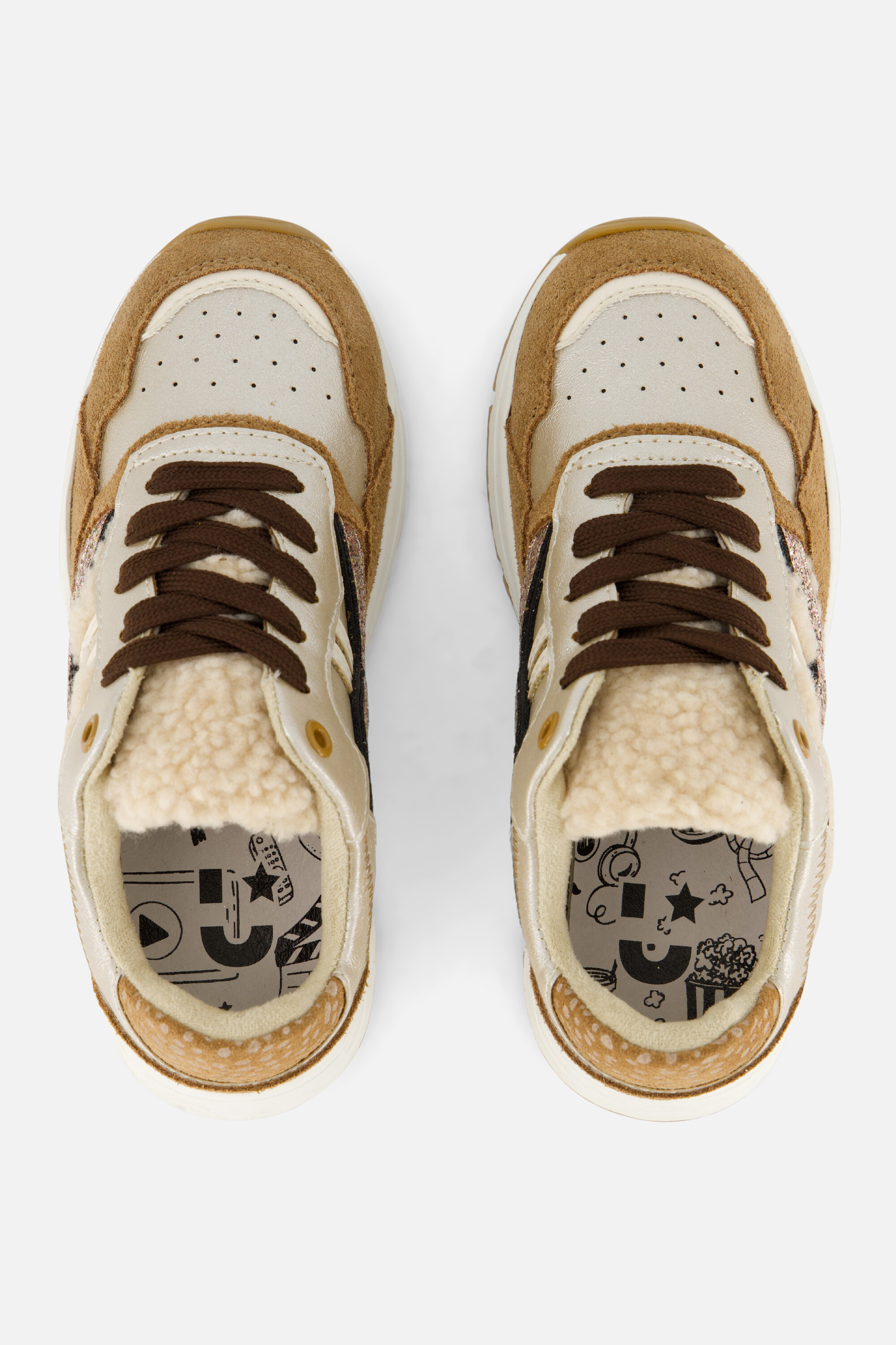 Muyters Teddy Sneakers beige Imitatieleer afbeelding 2