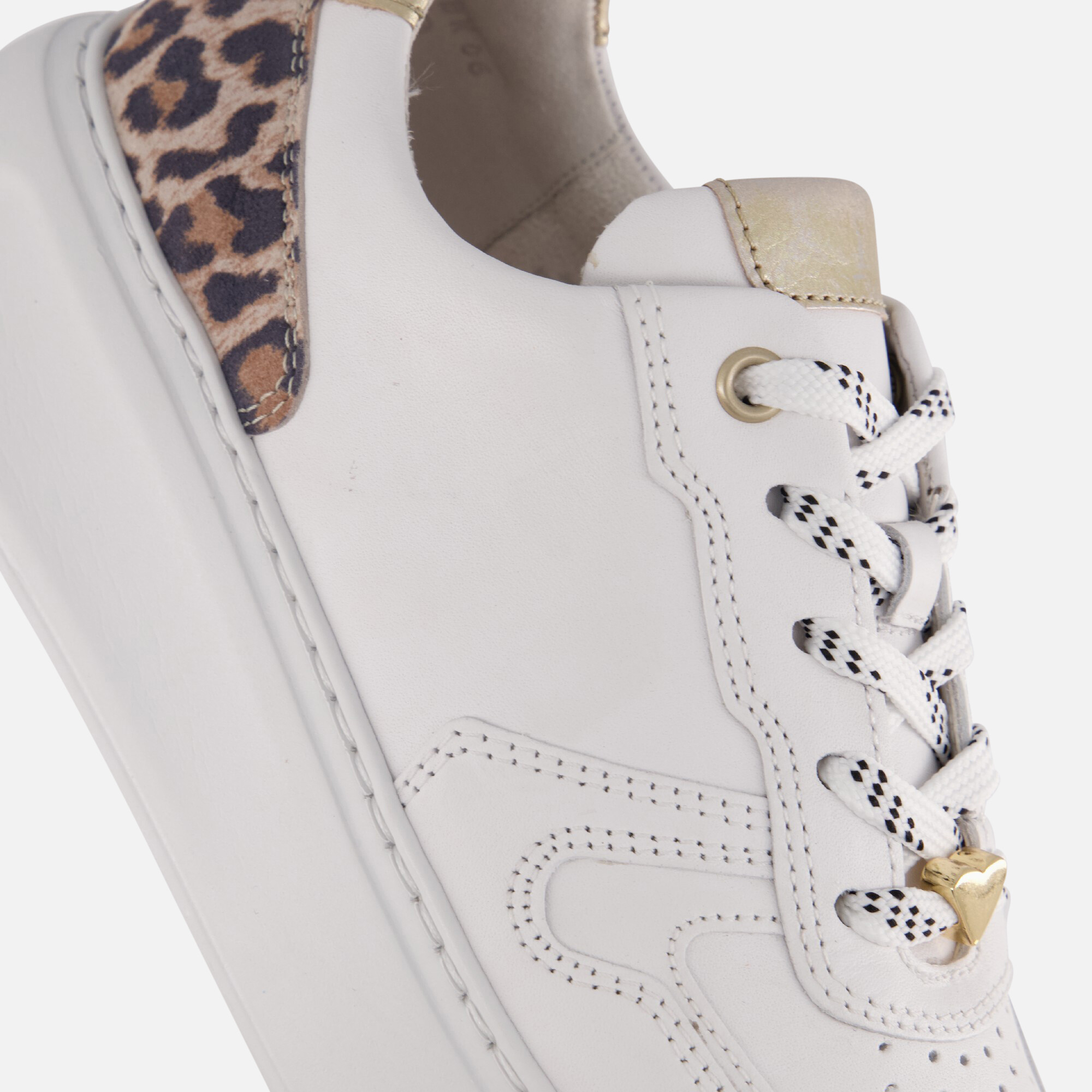 Gabor Leopard Sneakers wit Leer afbeelding 4