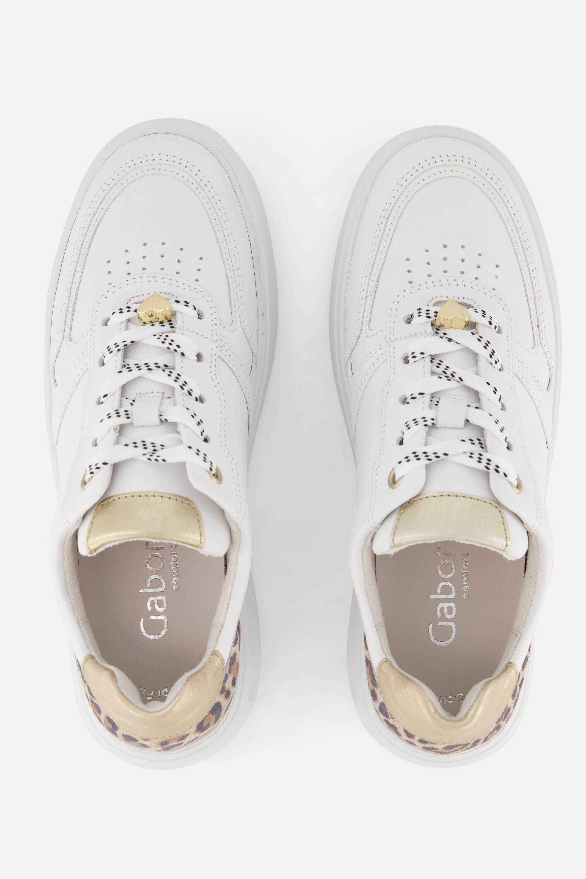 Gabor Leopard Sneakers wit Leer afbeelding 2