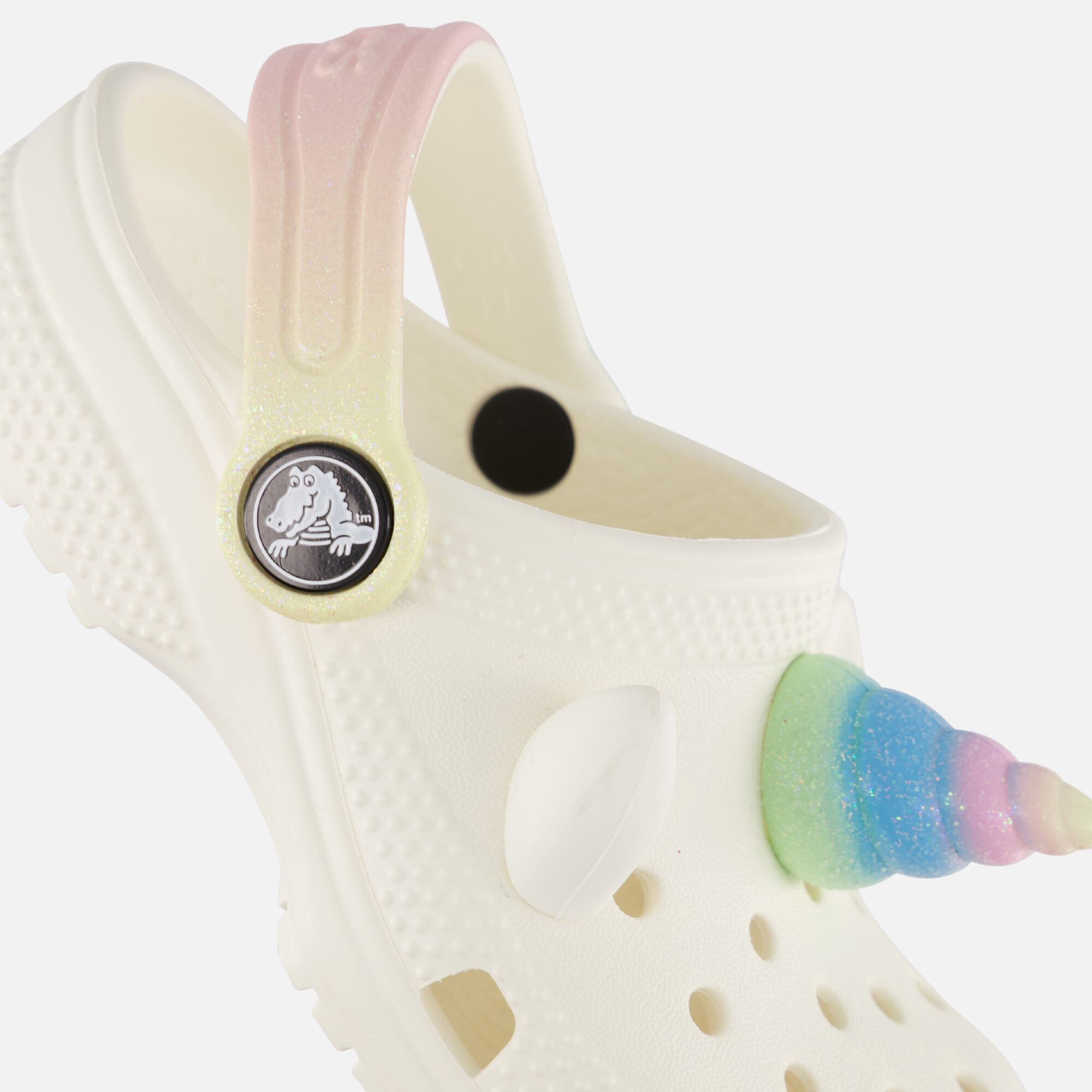 Crocs Classic Rainbow Unicorn Clogs Slippers wit afbeelding 3