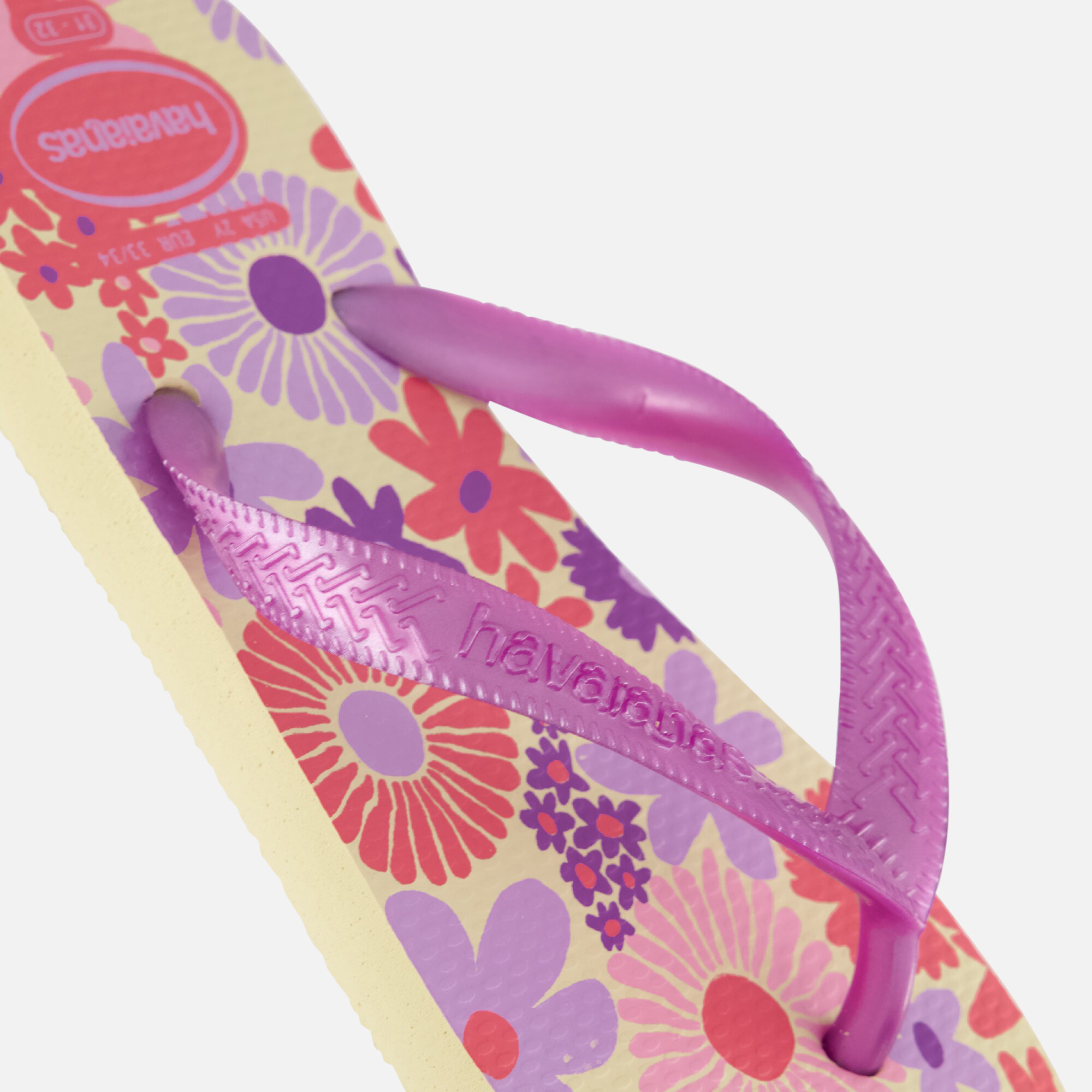 Havaianas Kids Flores Slippers paars Rubber afbeelding 3