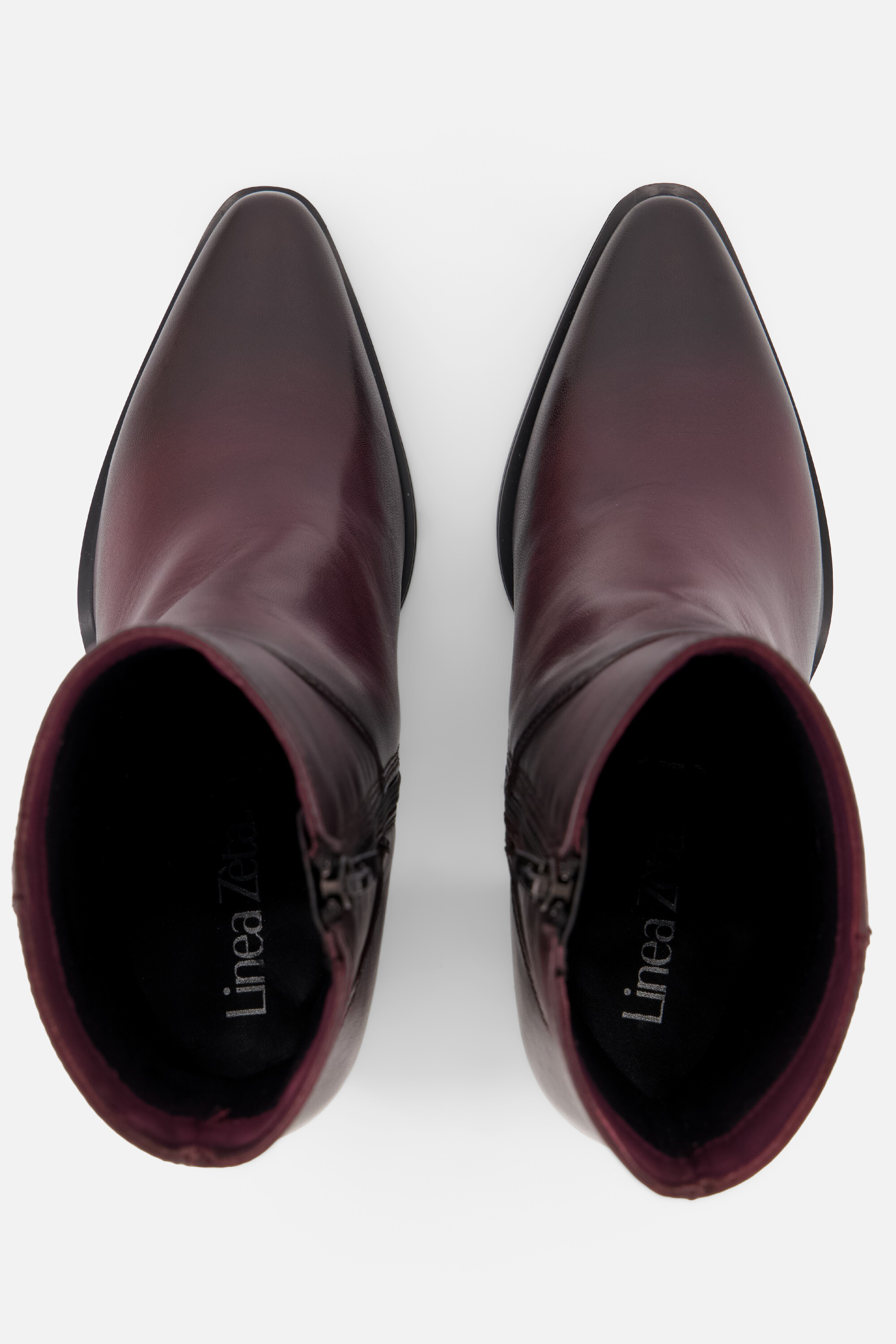 Linea Zeta Enkellaarsjes bordeaux Leer afbeelding 2