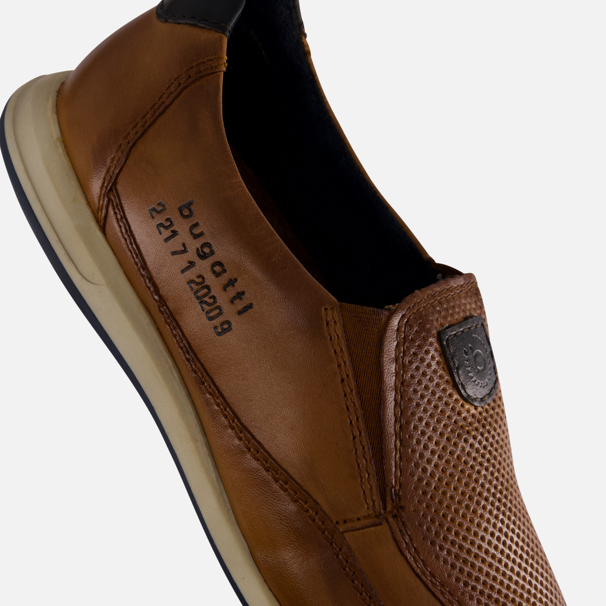 Bugatti Thorello Instappers cognac Leer afbeelding 4