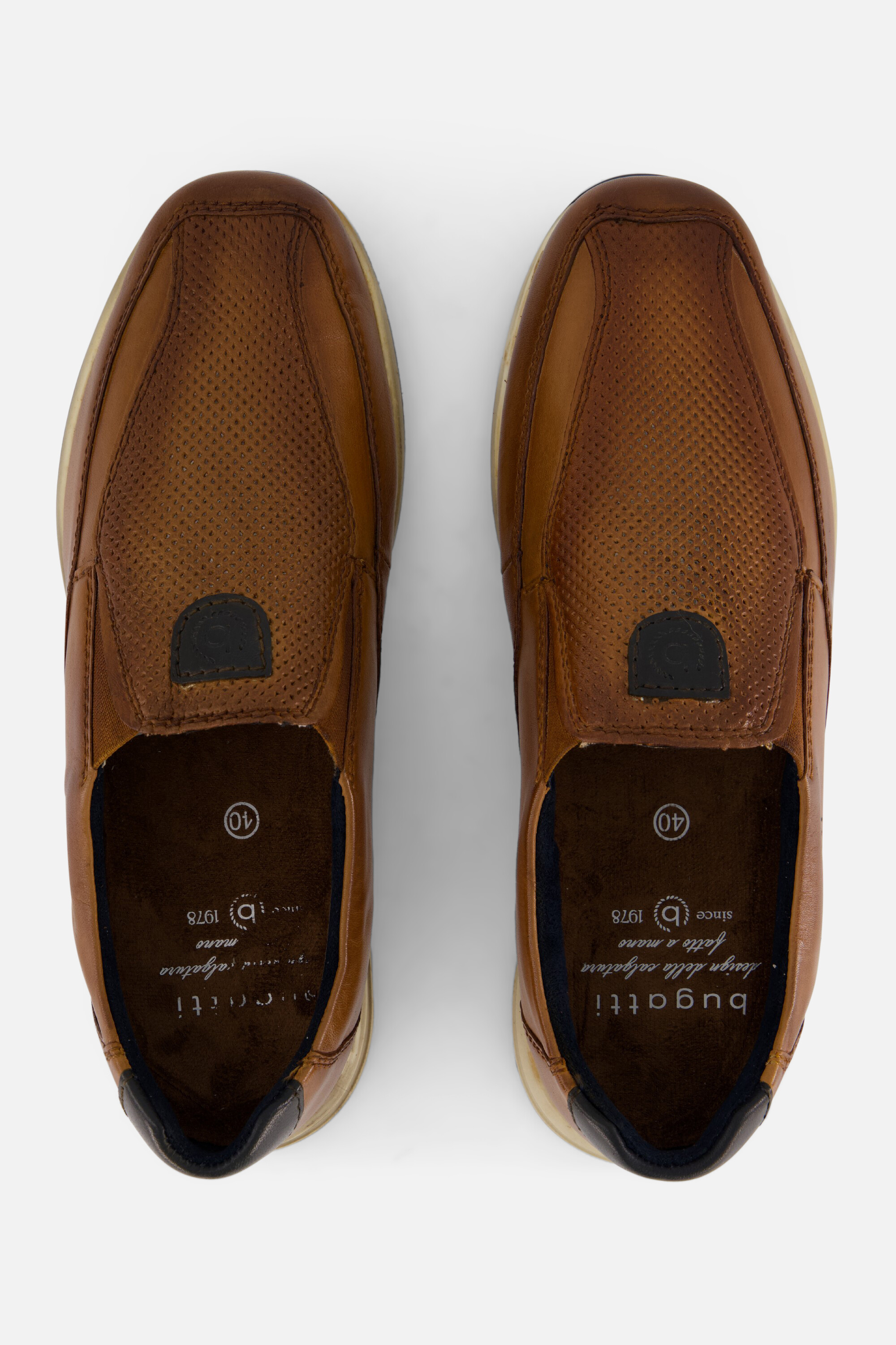 Bugatti Thorello Instappers cognac Leer afbeelding 2
