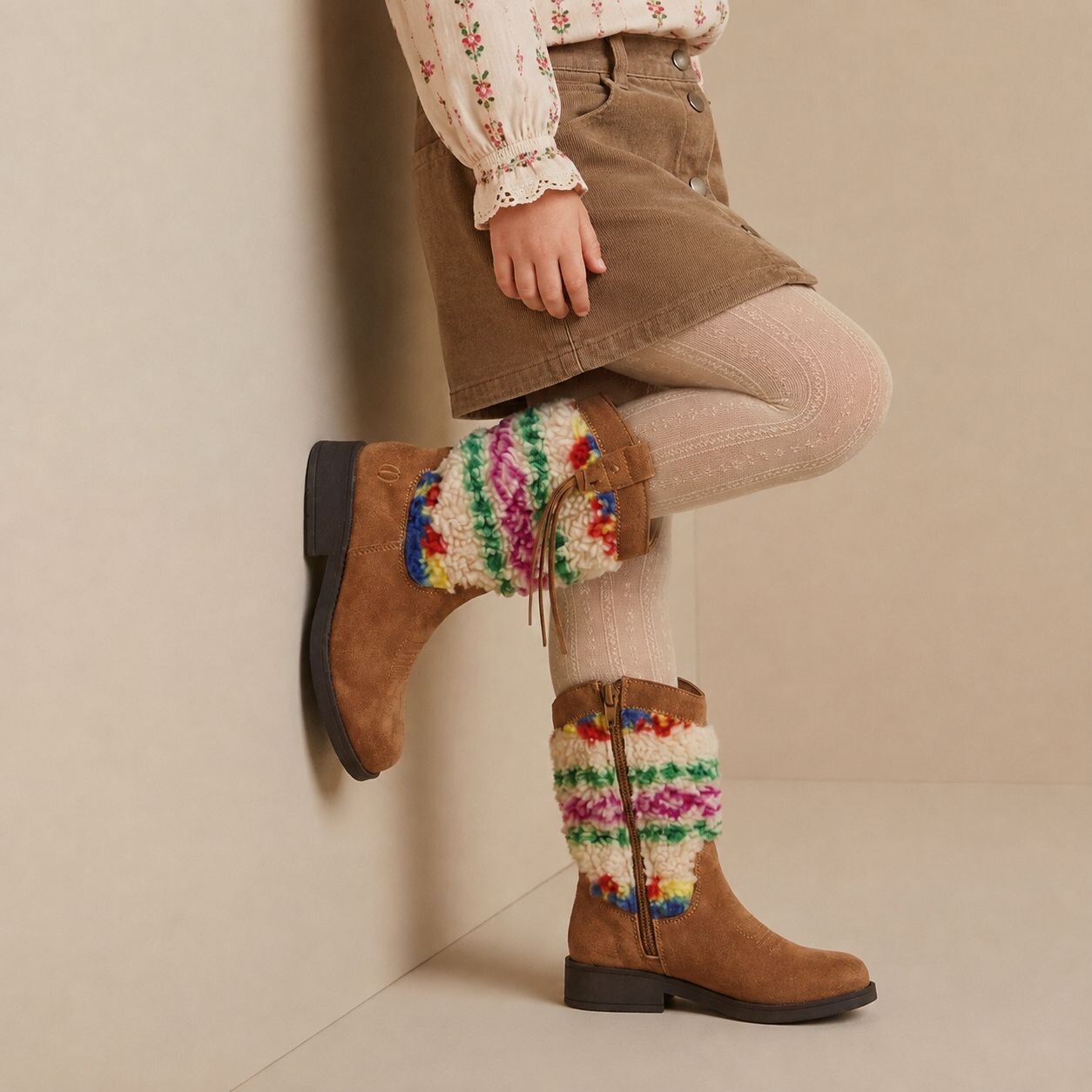 Shoesme Shoesme Westernlaarzen cognac Wollig