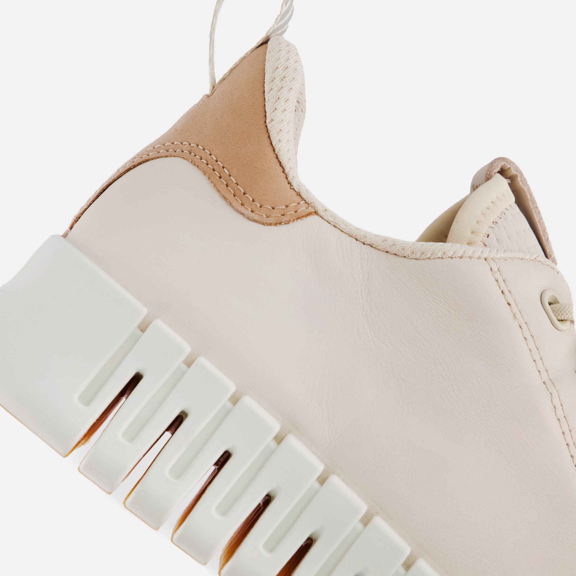 Ecco Gruuv W beige Sneakers Leer afbeelding 4