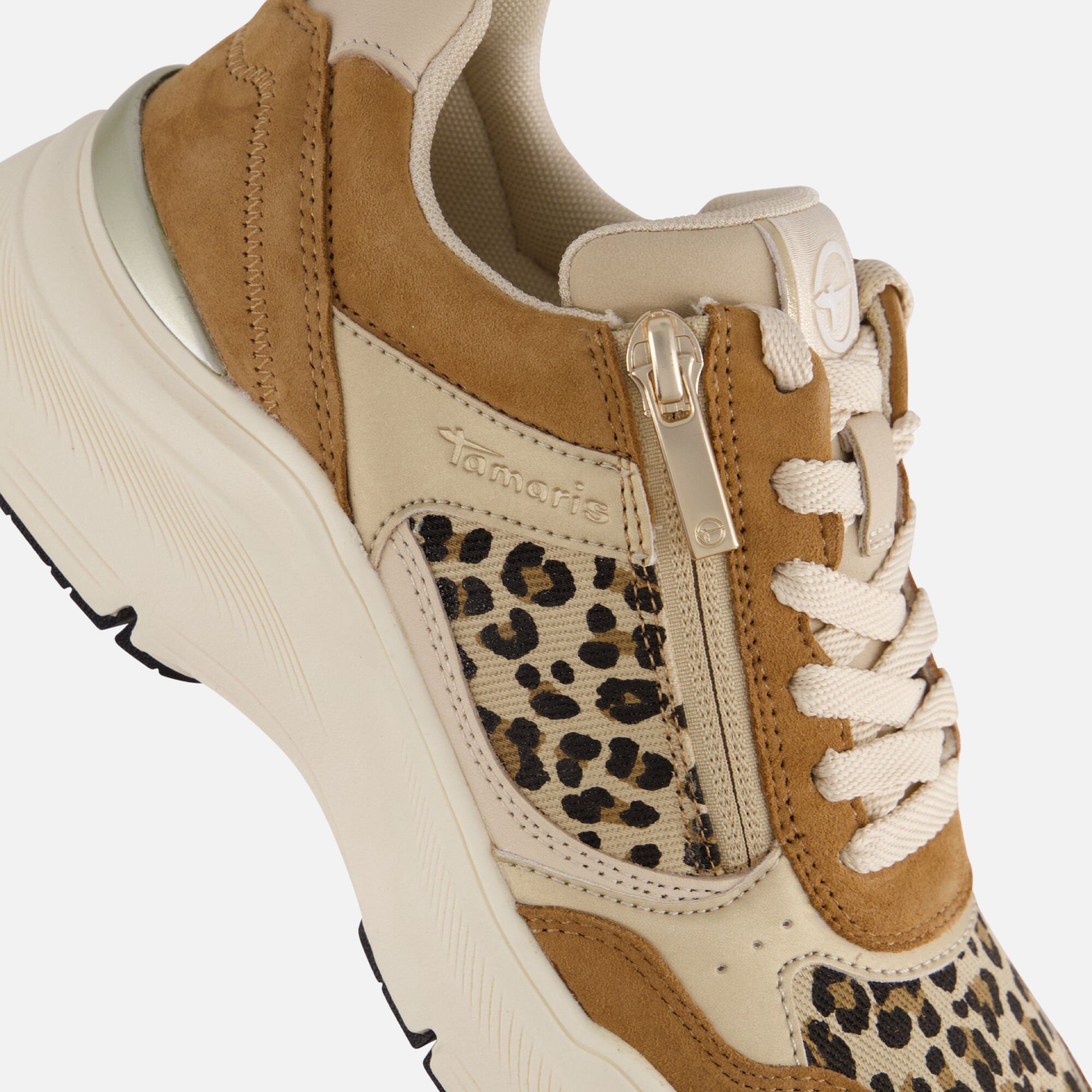 Tamaris Sneakers cognac Leer afbeelding 4