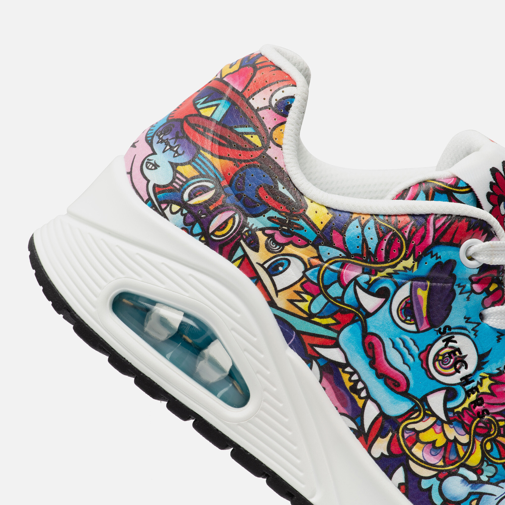 Skechers Uno Vexx Color Doodle Sneakers rood afbeelding 4