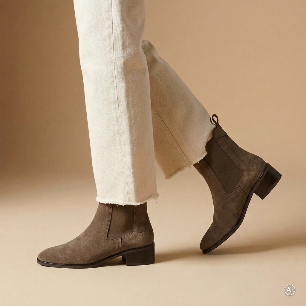 Tamaris Tamaris Chelseaboots taupe Suede