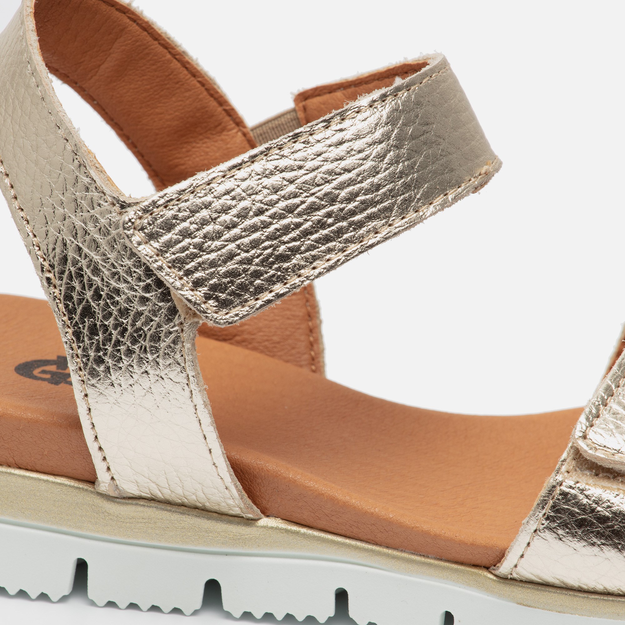 Giga Sandalen goud Leer afbeelding 3