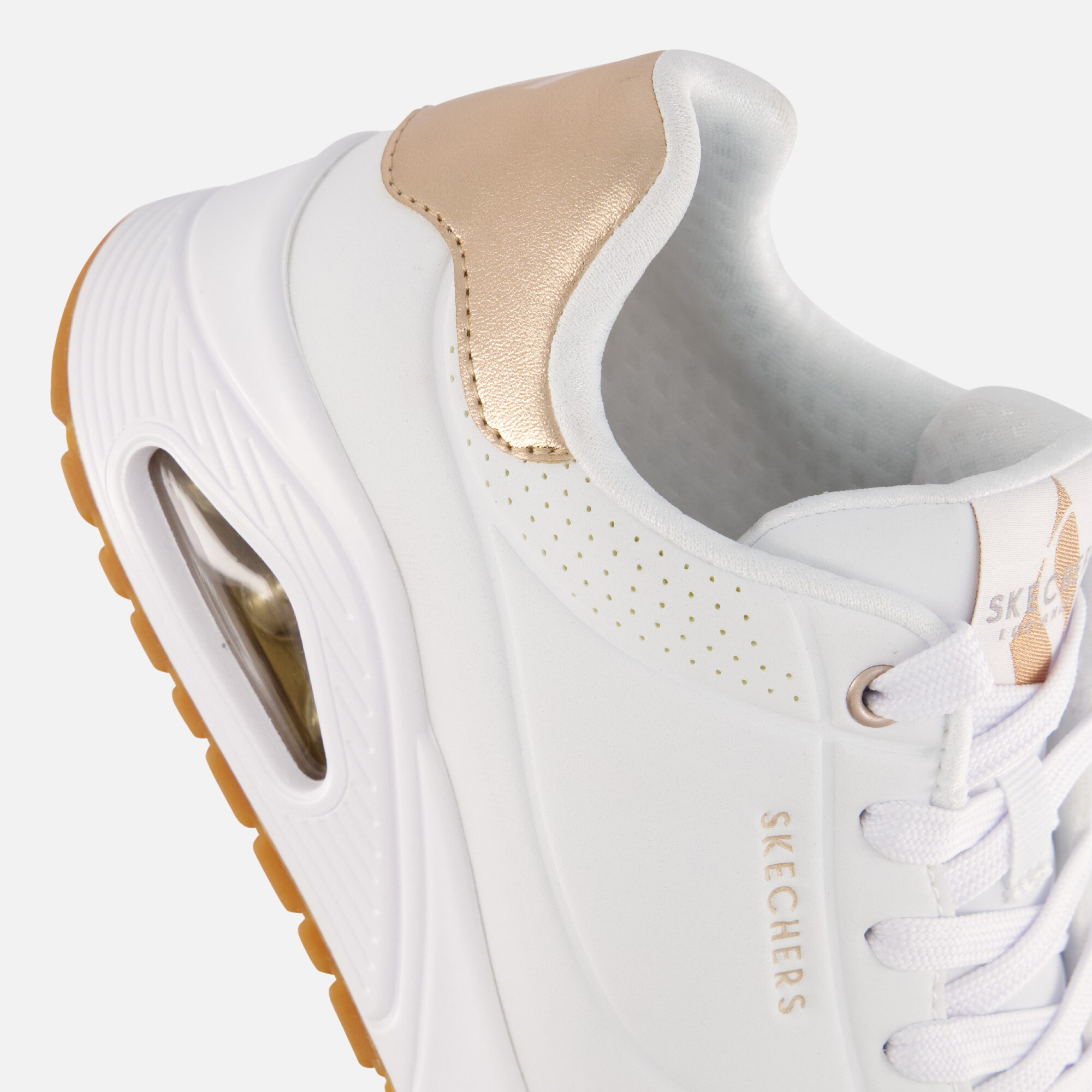 Skechers Uno Metallic sneakers wit Synthetisch afbeelding 4