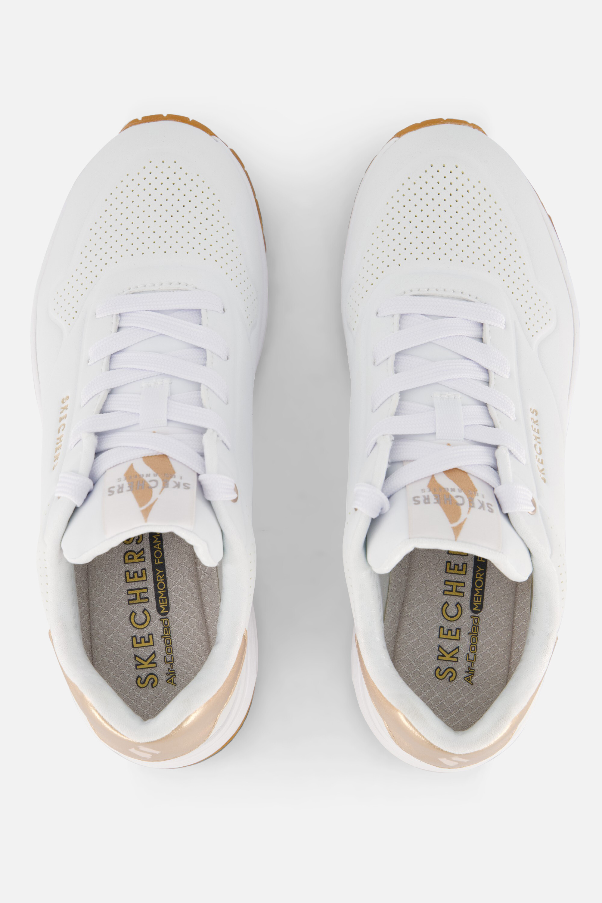 Skechers Uno Metallic sneakers wit Synthetisch afbeelding 2