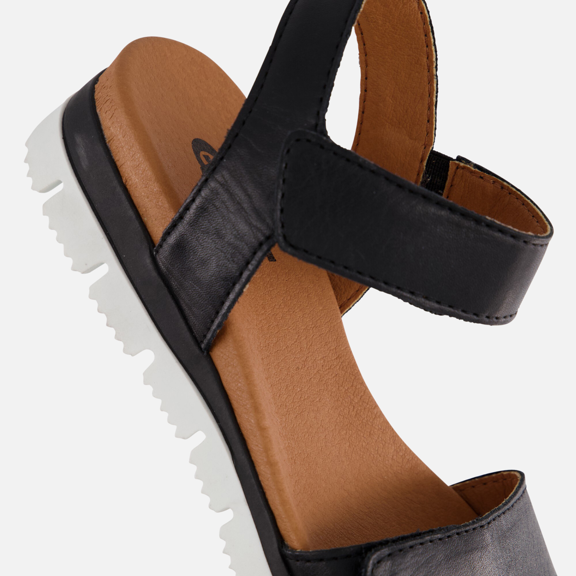 Giga Sandalen zwart Leer afbeelding 3