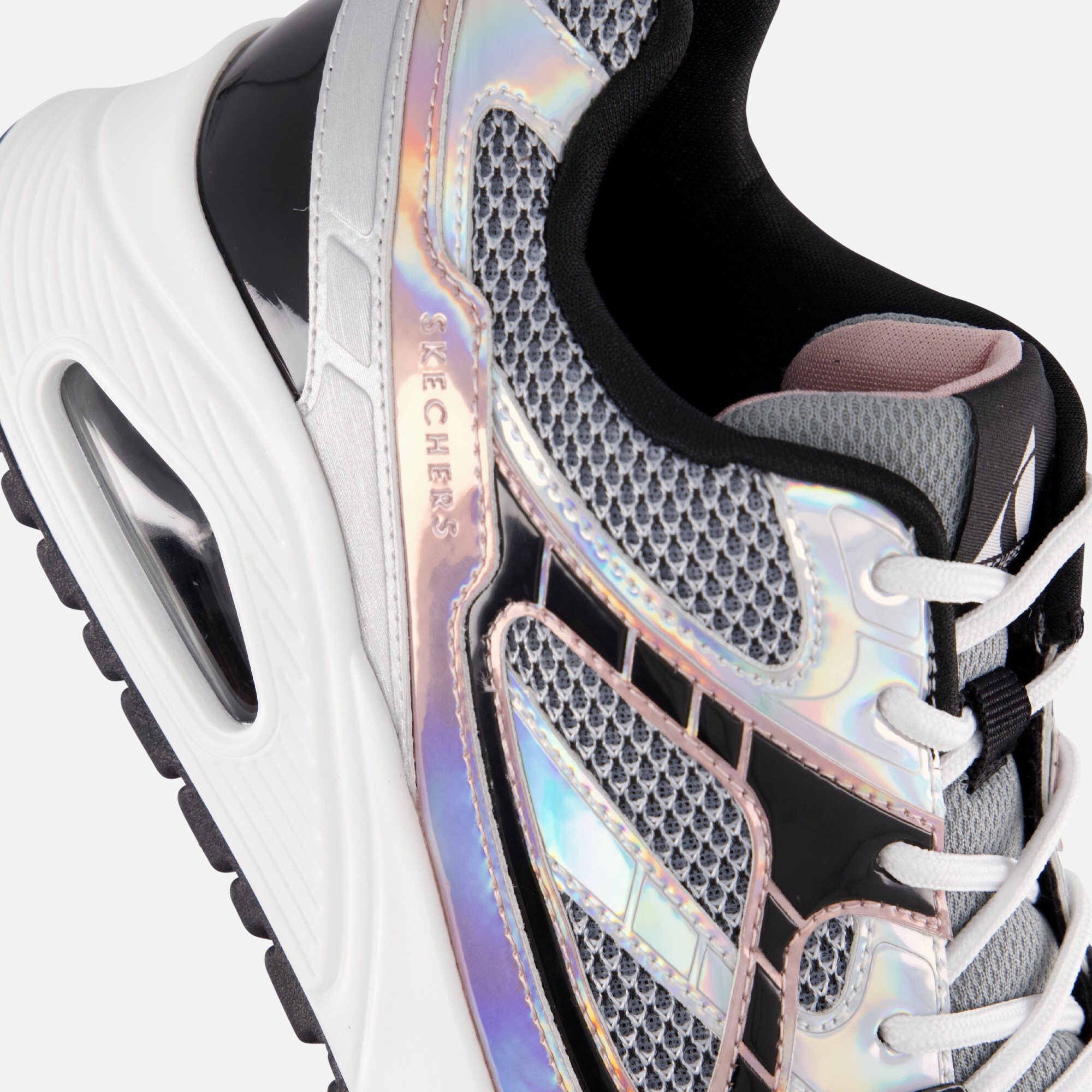 Skechers Uno Gen1 Sneakers zilver Synthetisch afbeelding 4